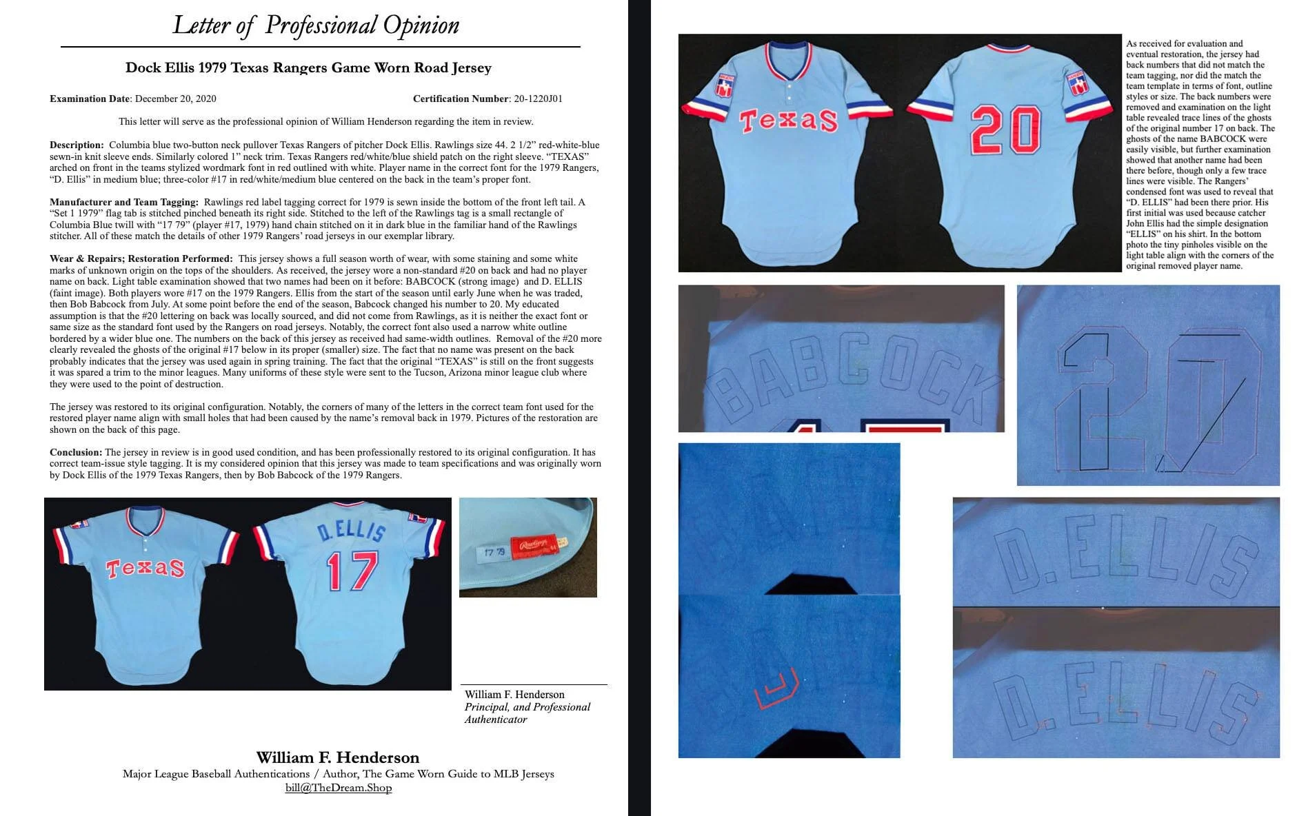 Guy asked me to do a full write up on the restoration and to authenticate the jersey. I can’t stress enough how important this step is in cementing the collector value of a jersey. An authenticator may easily fail the jersey noting that it has been a