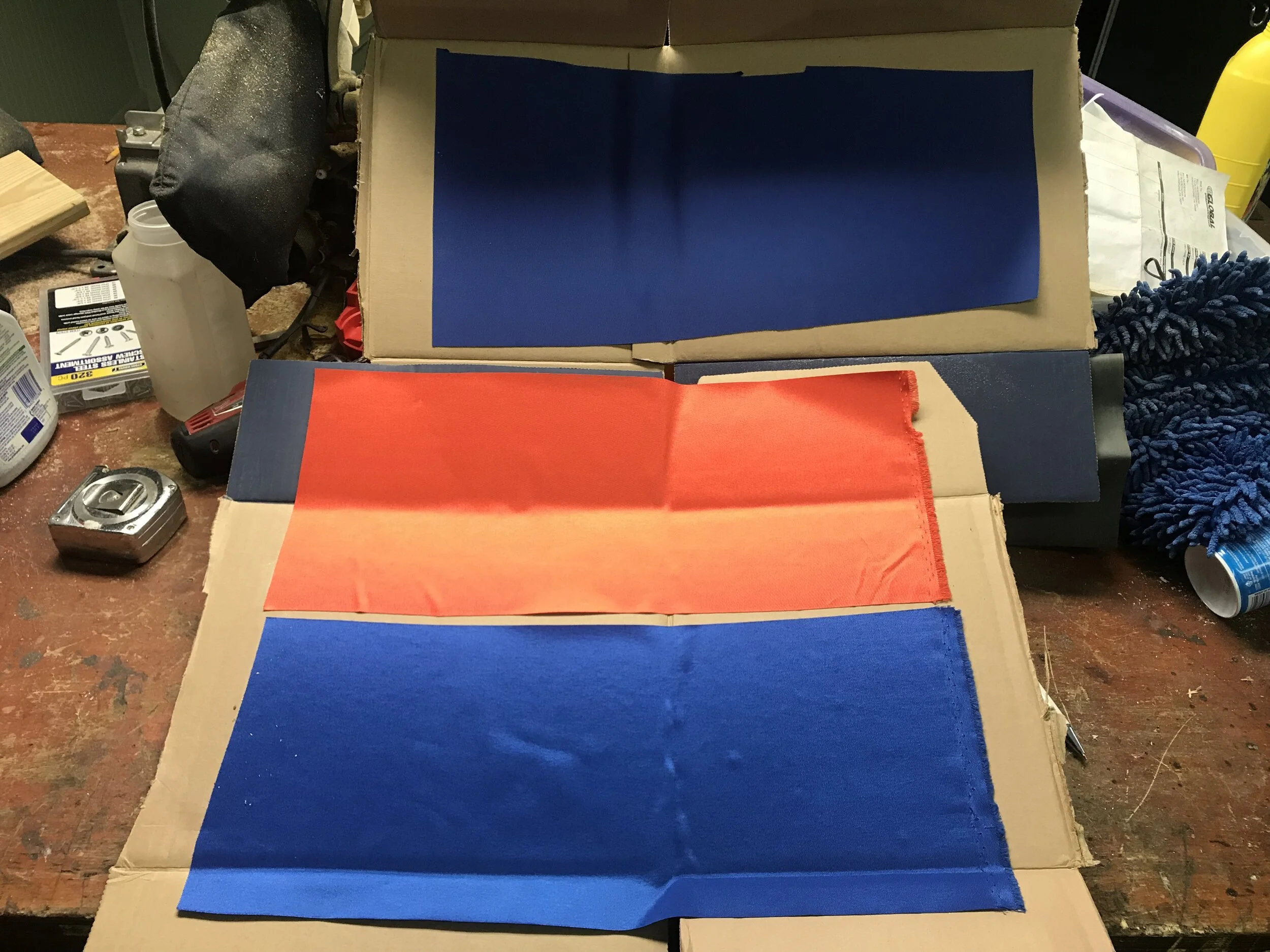 The twill lettering of the old jersey is about as worn as any I have seen. The colors are muted by the complete lack of sheen that can only come from being used daily in the hot sun and washed hundreds of times. To simulate this wear, I will distress