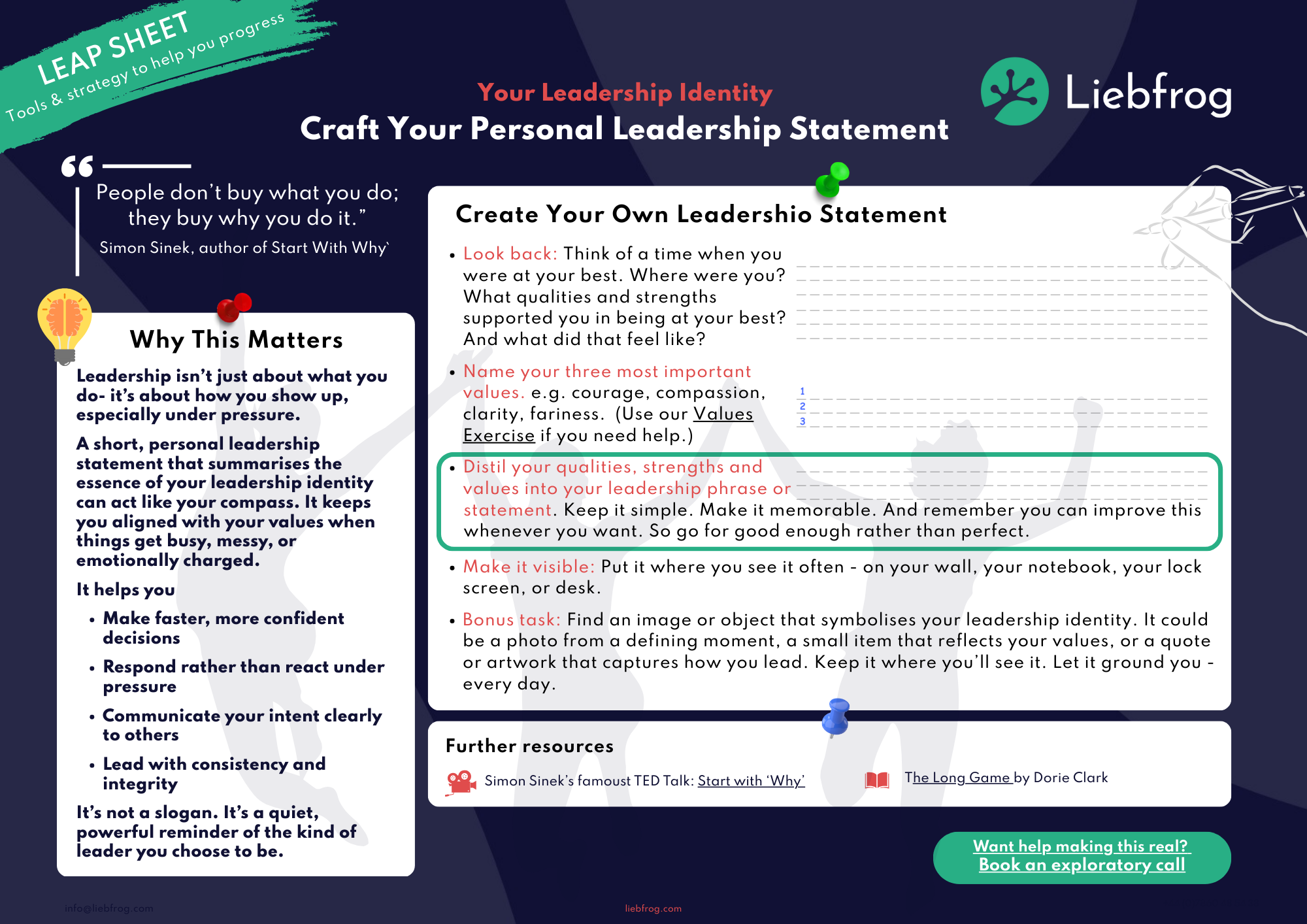 Craft your personal leadership statement