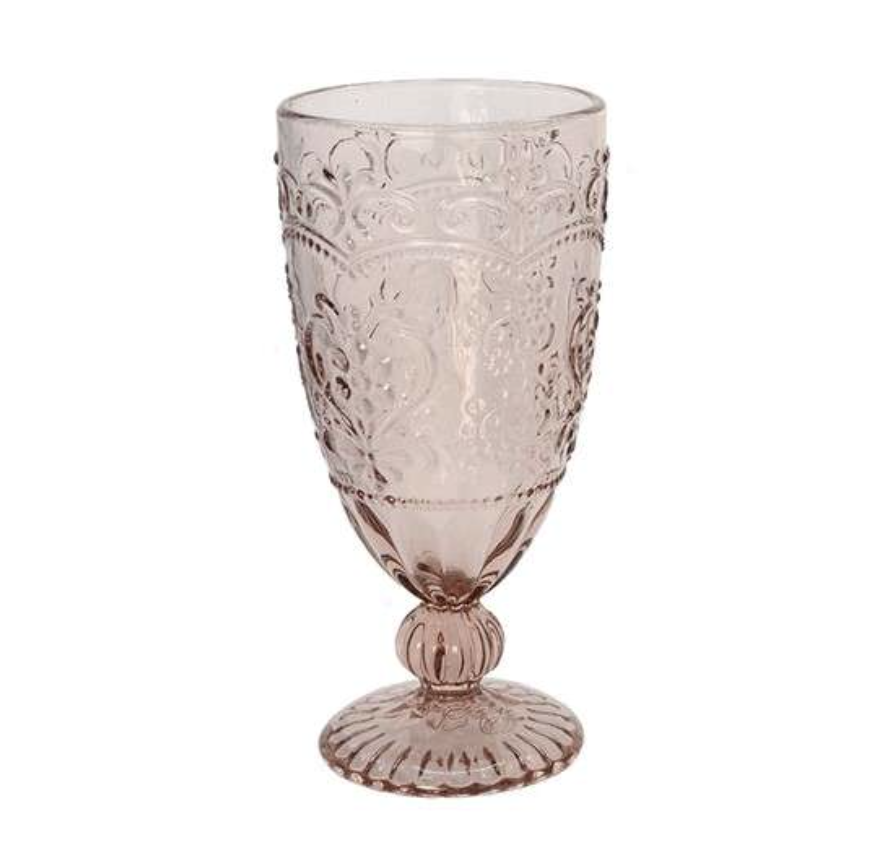 Embossed Goblet - Light Pink/Plum