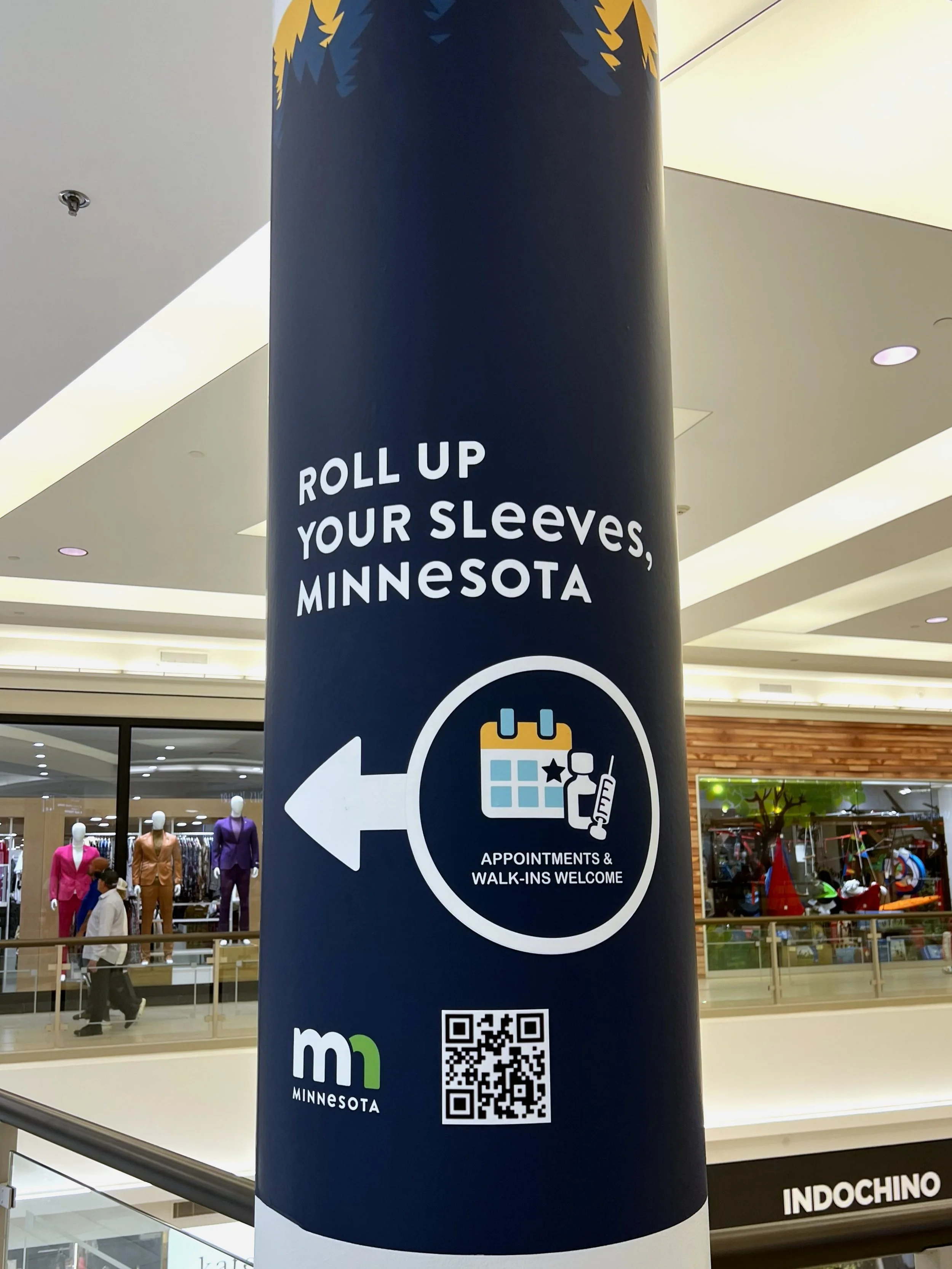 "Roll Up Your Sleeves, Minnesota" Large Adhesive Pillar Wrap, Mall of America, Bloomington, MN - August 27th