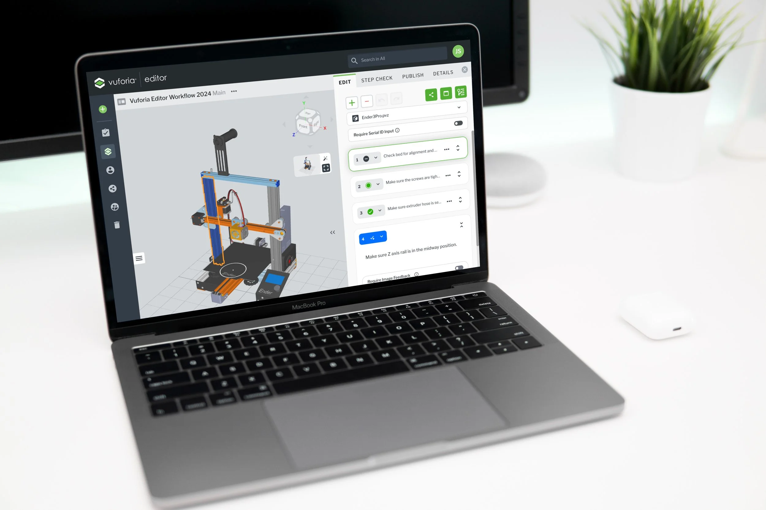 Vuforia Expert Capture, Procedure Creation Tool, Responsive Web App