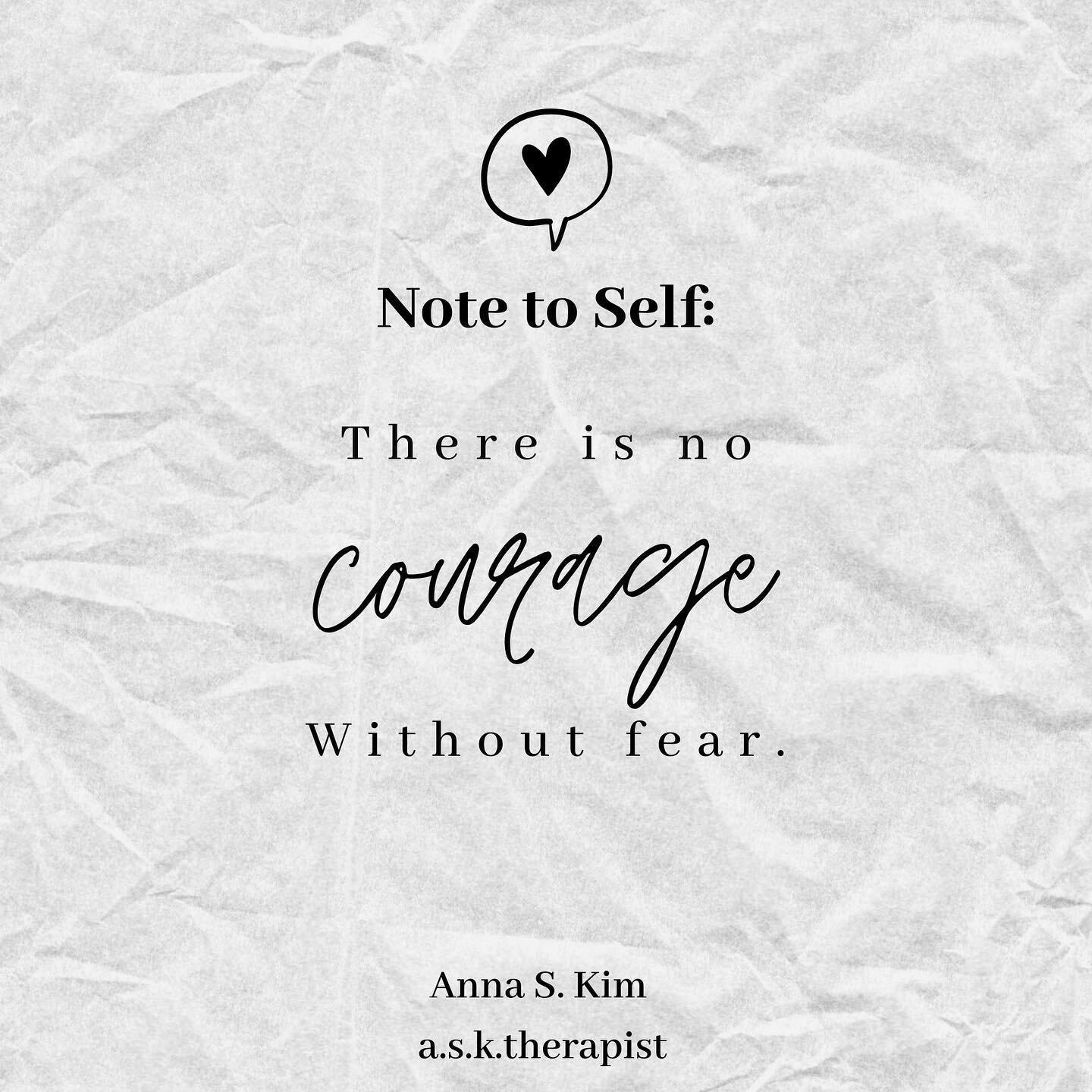 My mantra these days. I used to avoid fear like the plague, but have you noticed how avoiding fear causes even more anxiety? Fear plays a purpose in our lives too, and lately it&rsquo;s been telling me to be brave and courageous. 

How are you practi