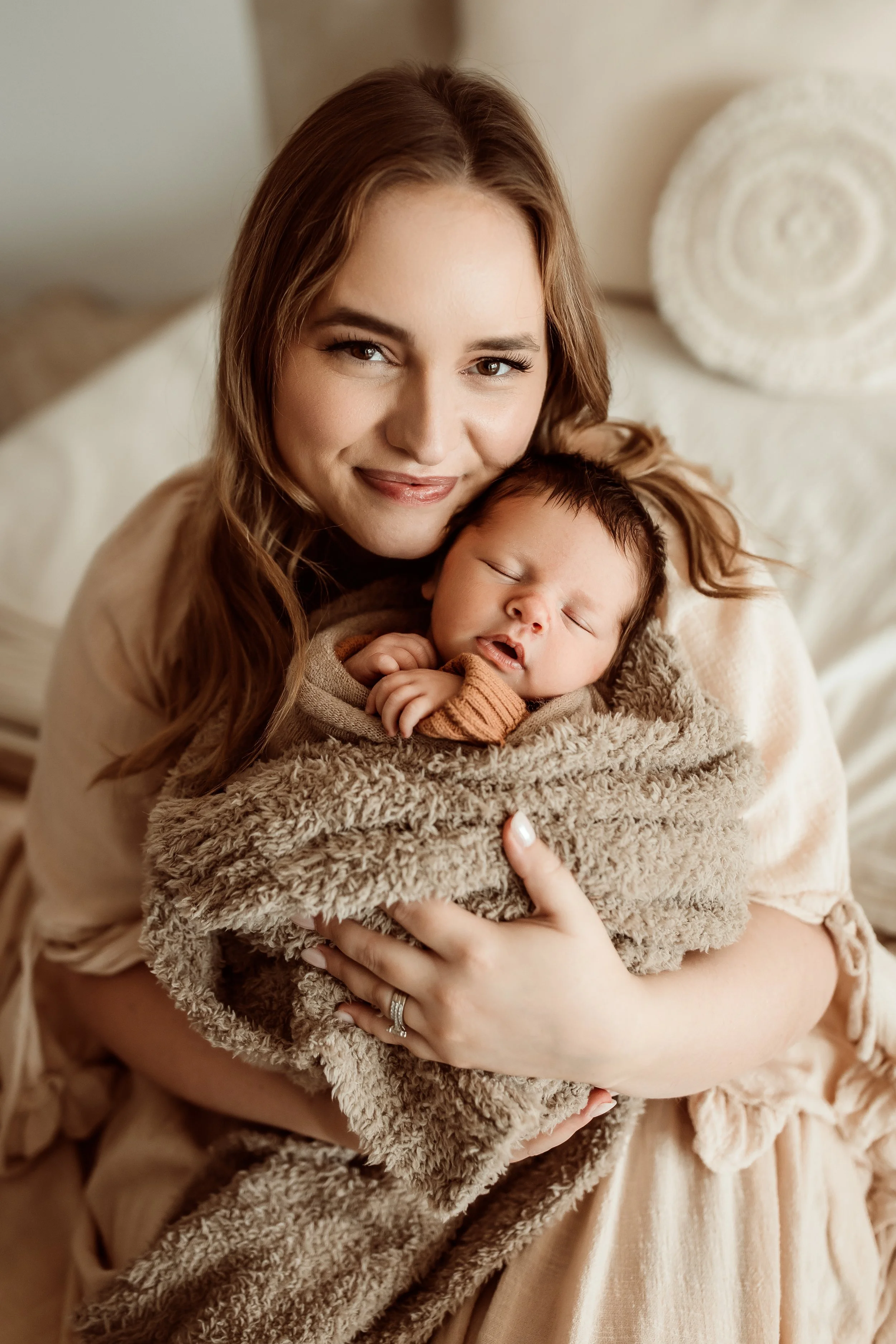 Lifestyle family session in Wichita featuring a newborn and toddler