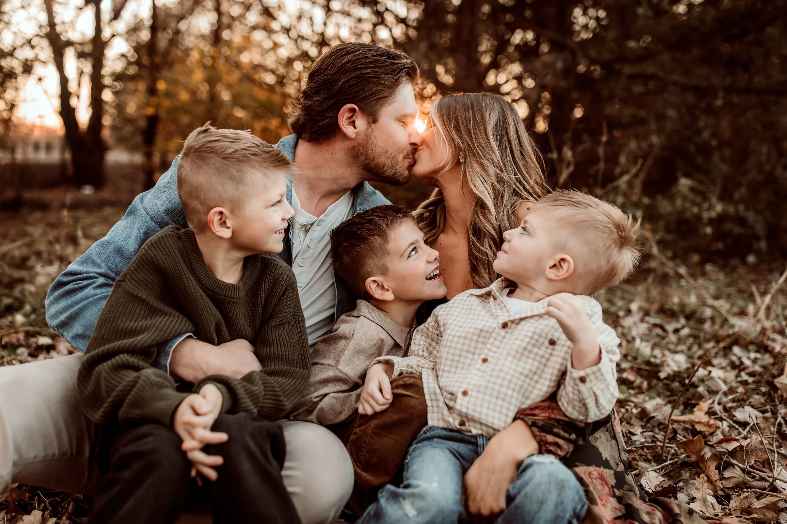 Wichita kansas family at sunset