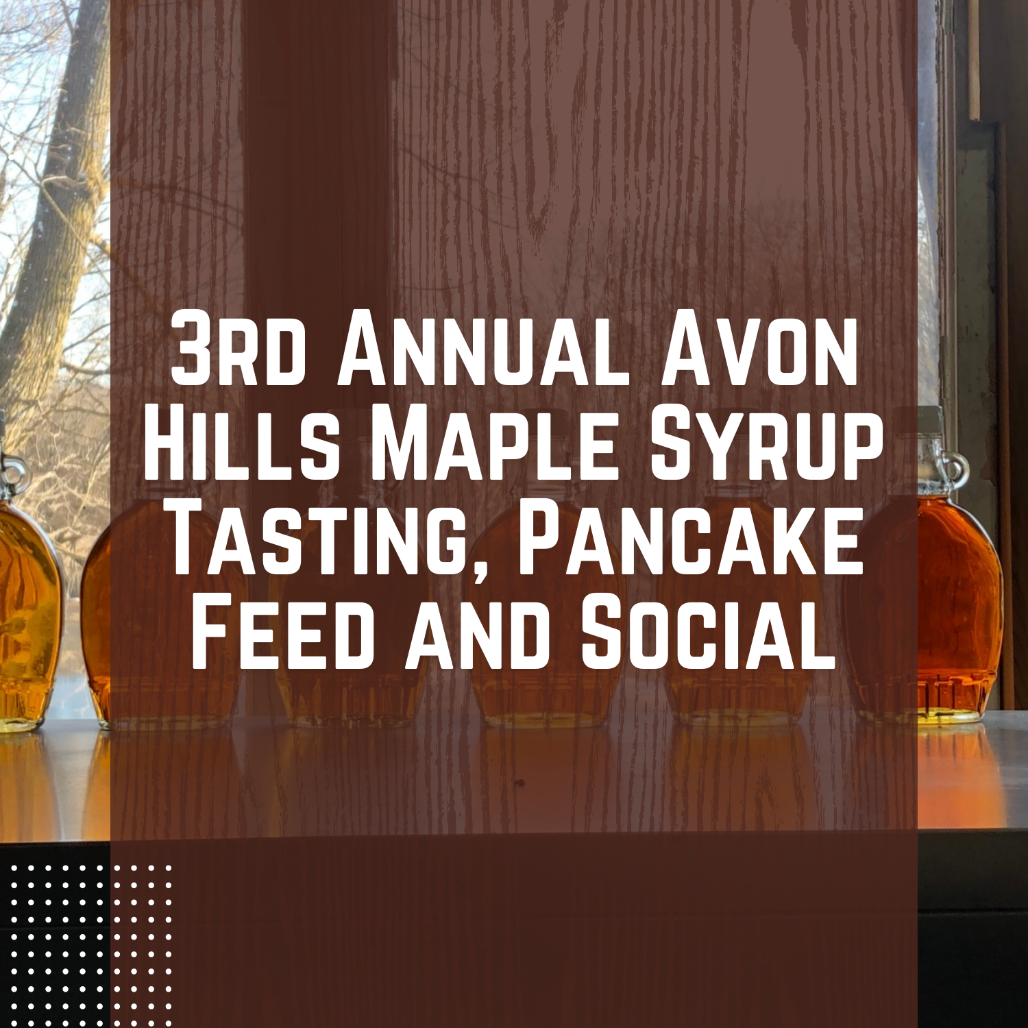3rd Annual Avon Hills Maple Syrup Tasting, Pancake Feed and Social
