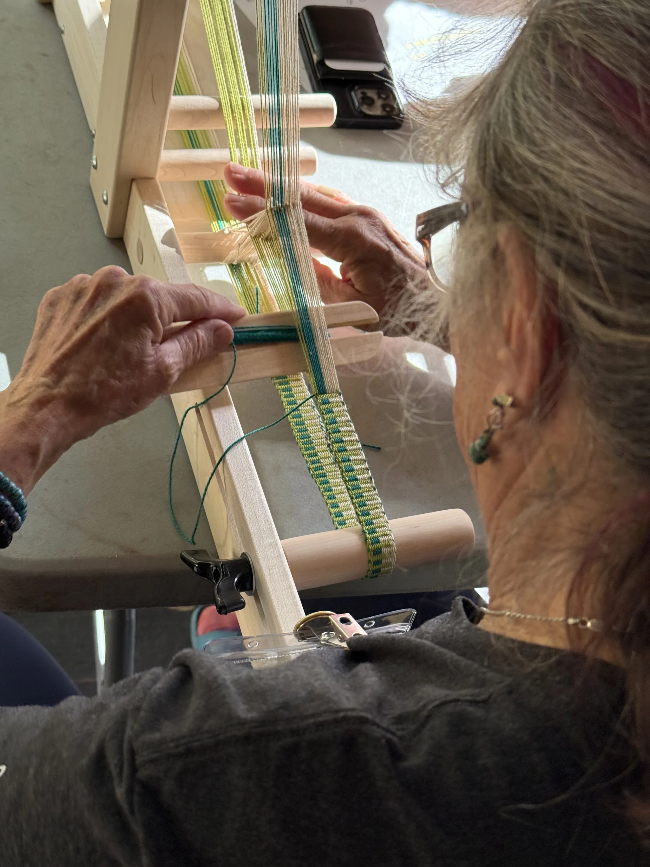 weaving on an inkle loom