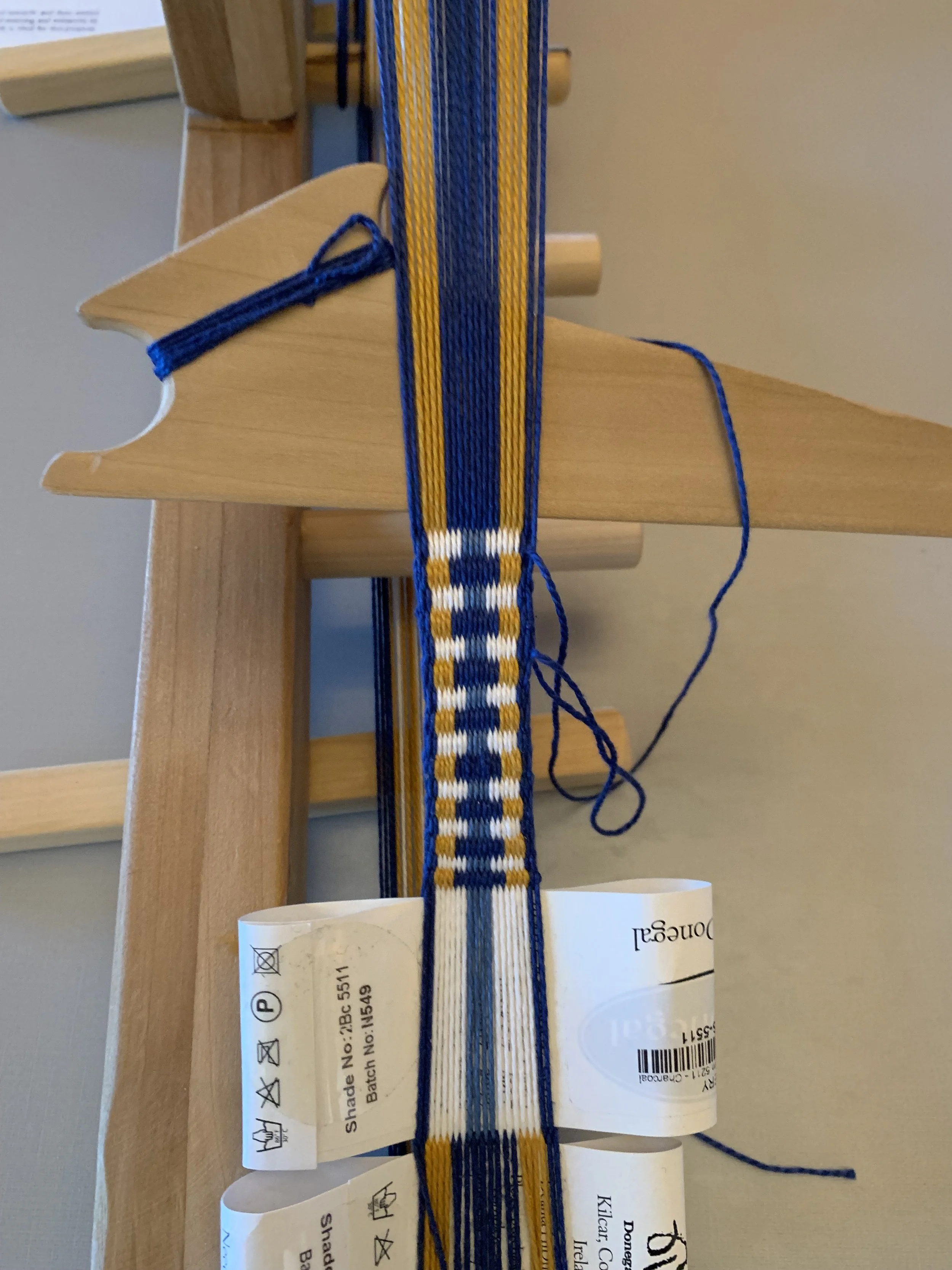 weaving on an inkle loom