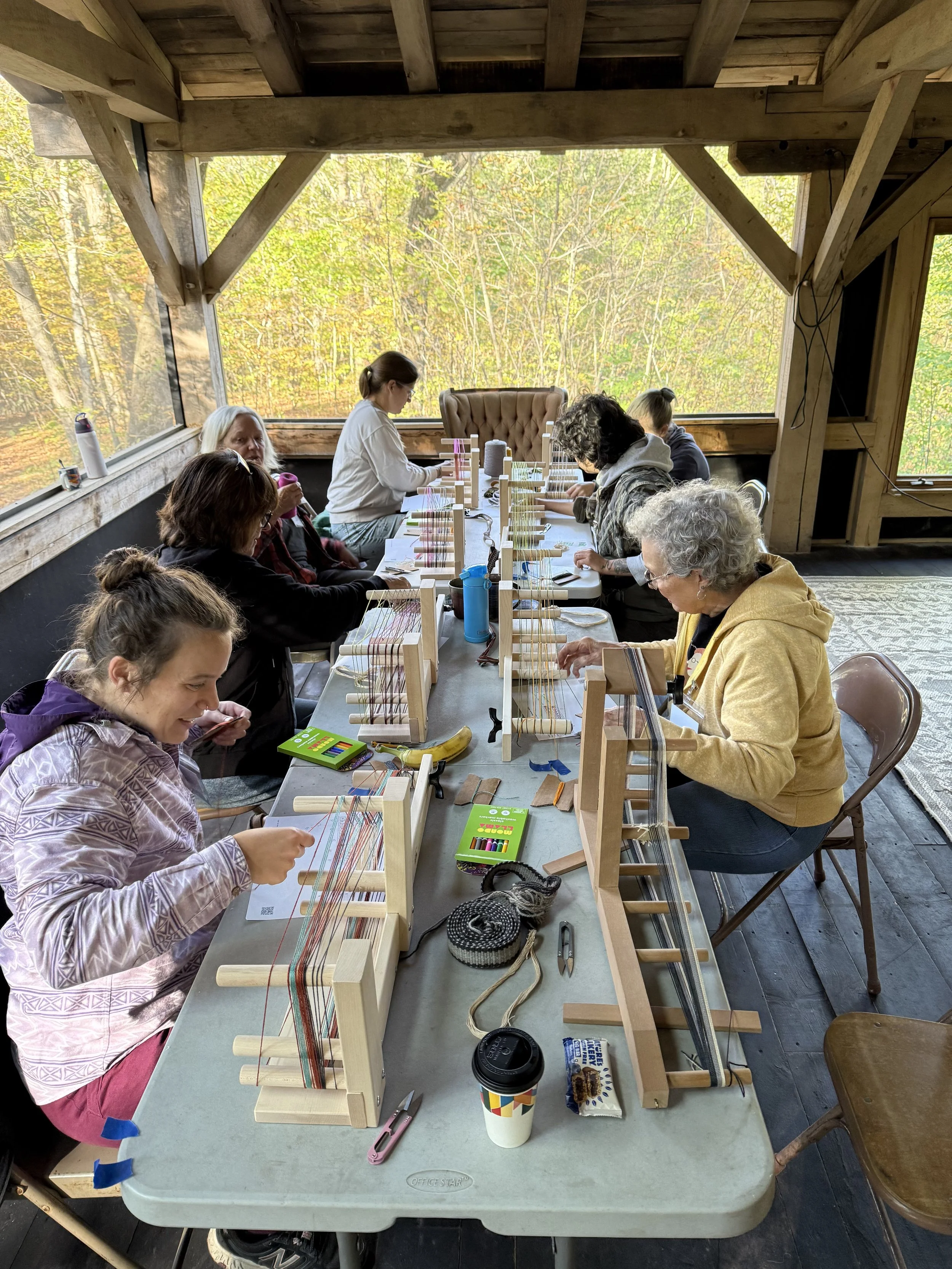 weaving on an inkle loom