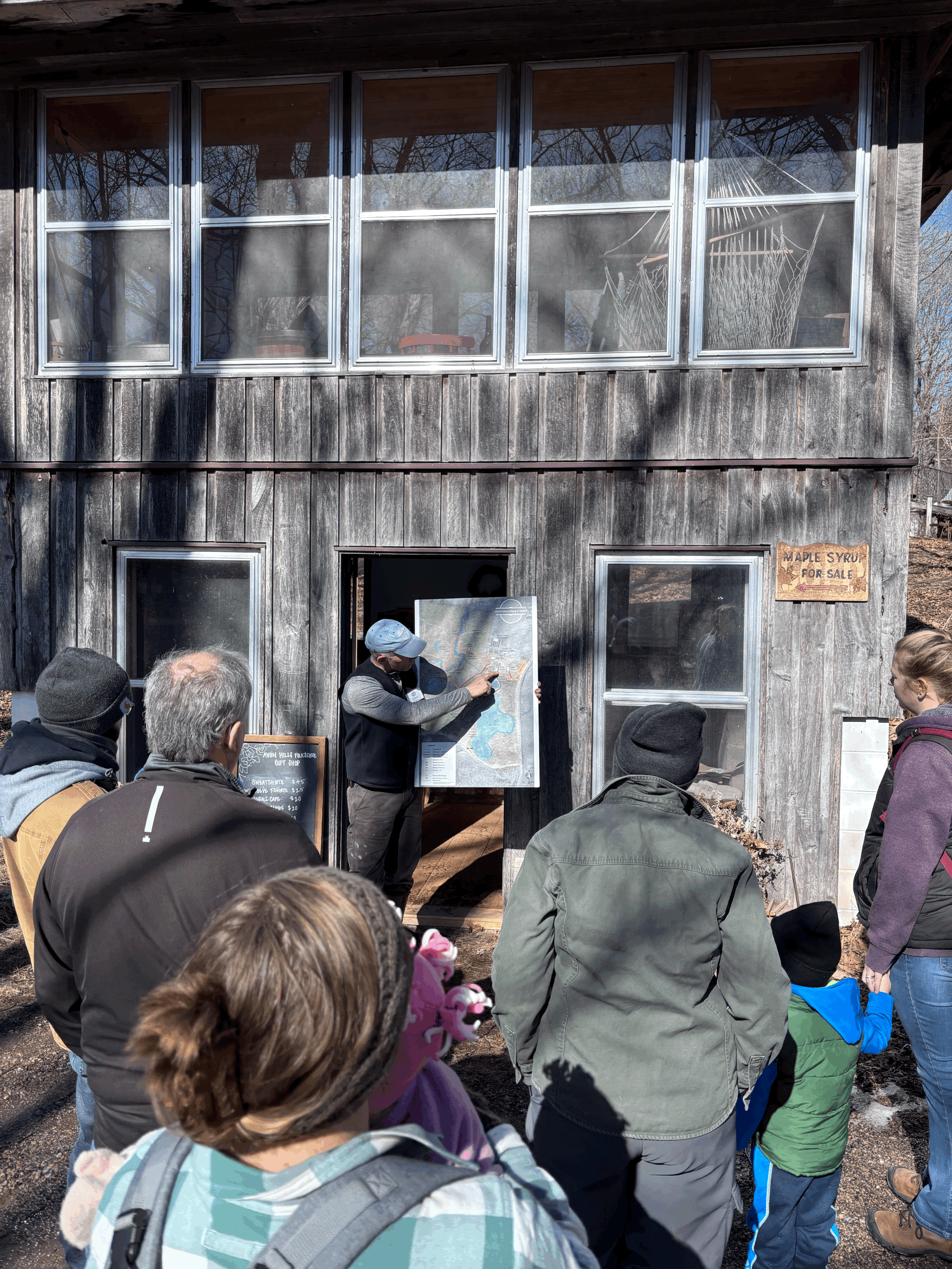 people learning outdoors about the Avon Hills