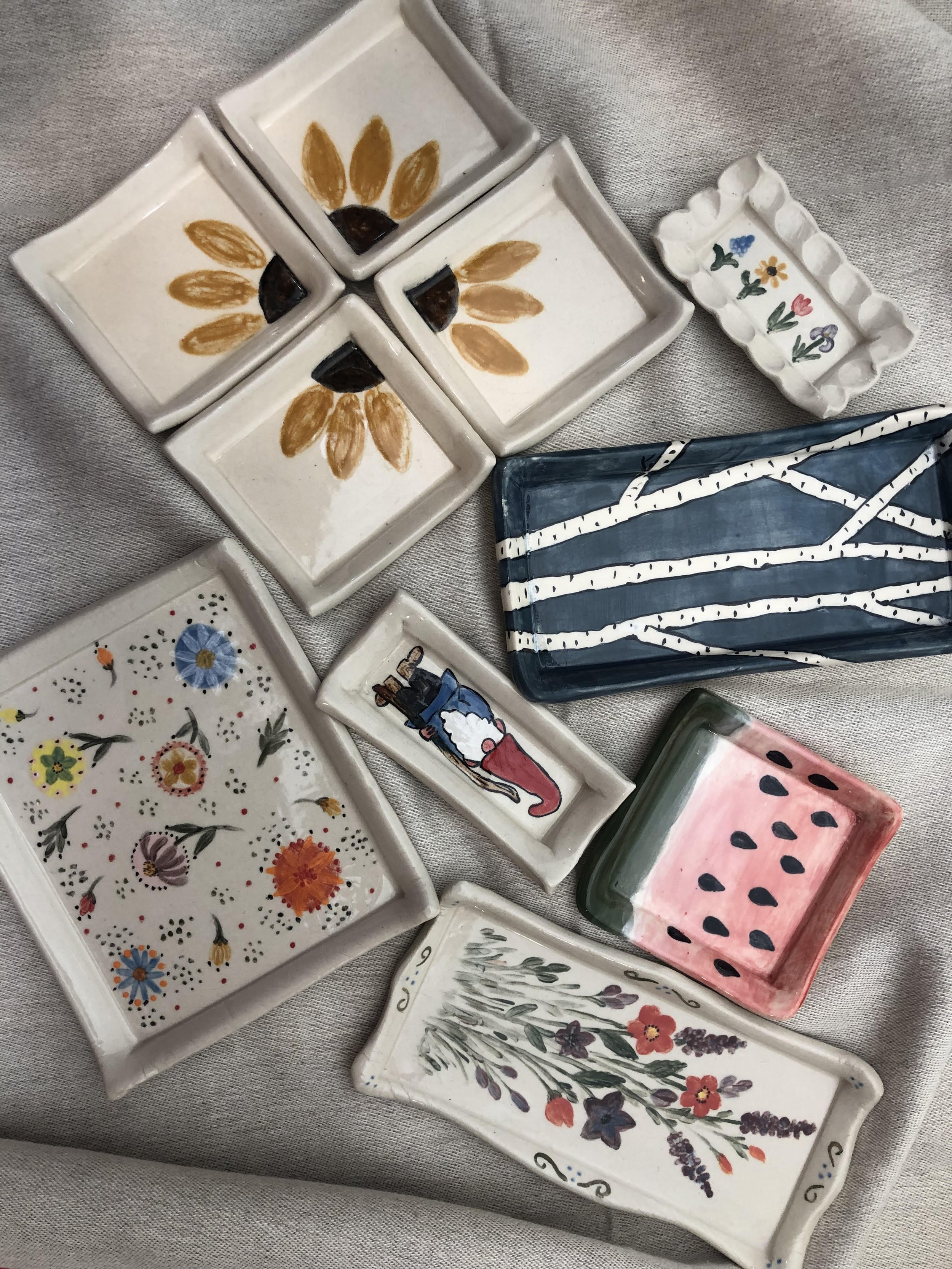 Painted Ceramic Trays
