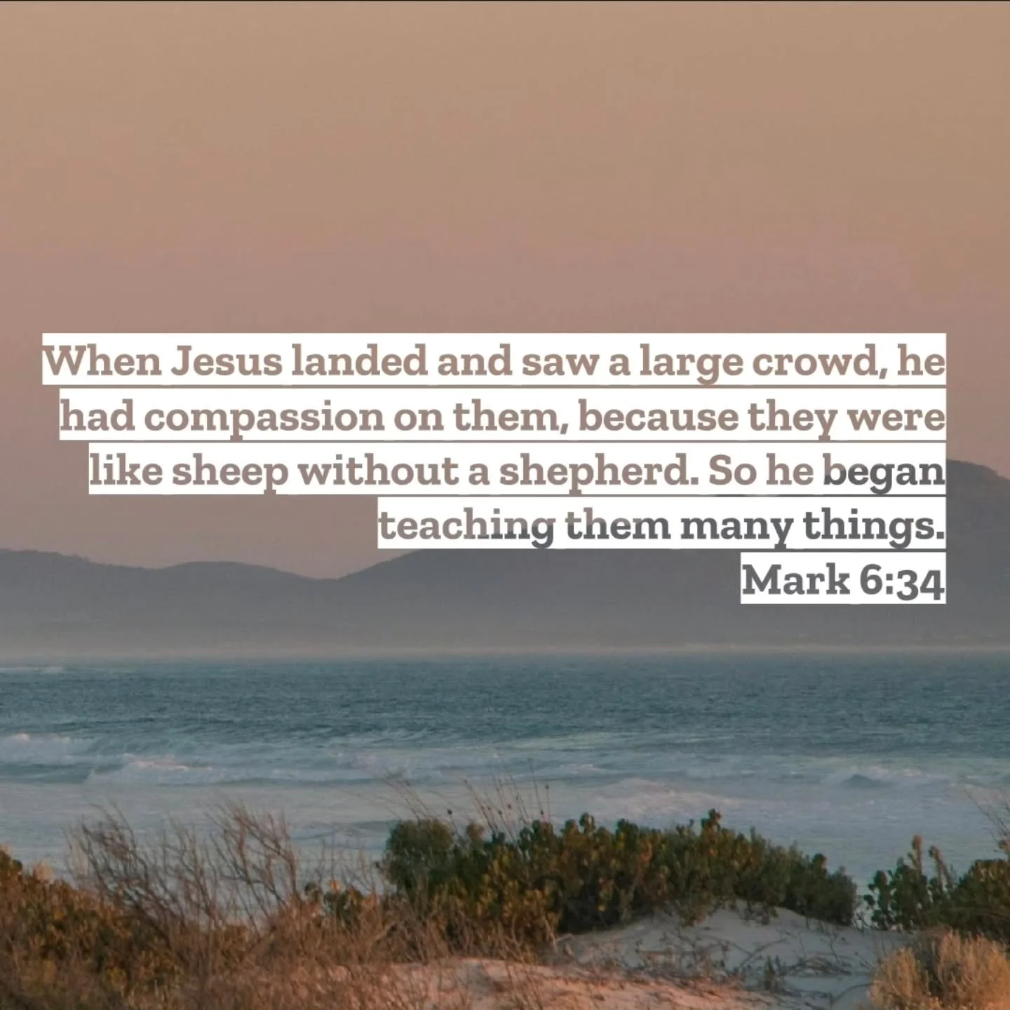 Teaching... when Jesus felt compassion for the sheep without a Shepherd, He taught them. Yes, He also healed them and provided food for them... but teaching... that was the real blessing. To KNOW God and to KNOW His Word... it surpasses any physical 