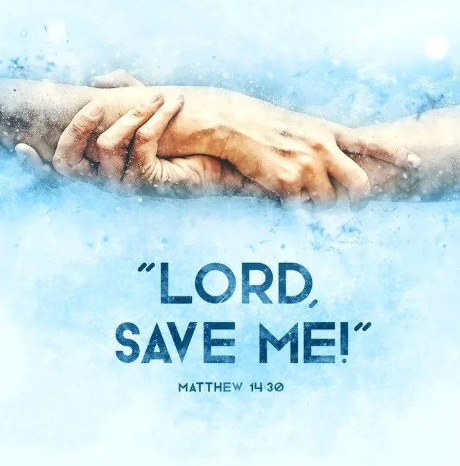 When we sink in our faith, the only one who can truly save us is Jesus.  Keep your eyes on Him!