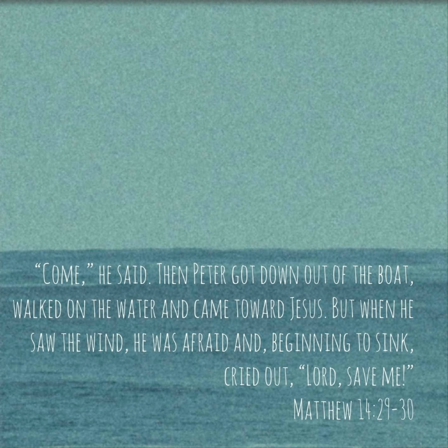 Keep your eyes FIXED on Him... He calls to us even through difficult times and He will be with us through it all... but our eyes must remain FIXED on Him, even when the storm seems unbearable.