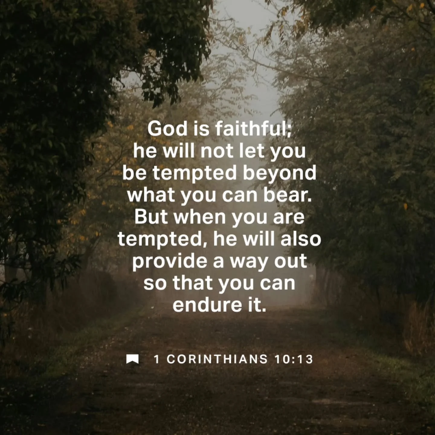 He is the God of second chances... He always provides a way for us to flee from temptation that surrounds us. Take notice of that today, when that thought or action crosses your mind,  remember God gives you a way out, always.