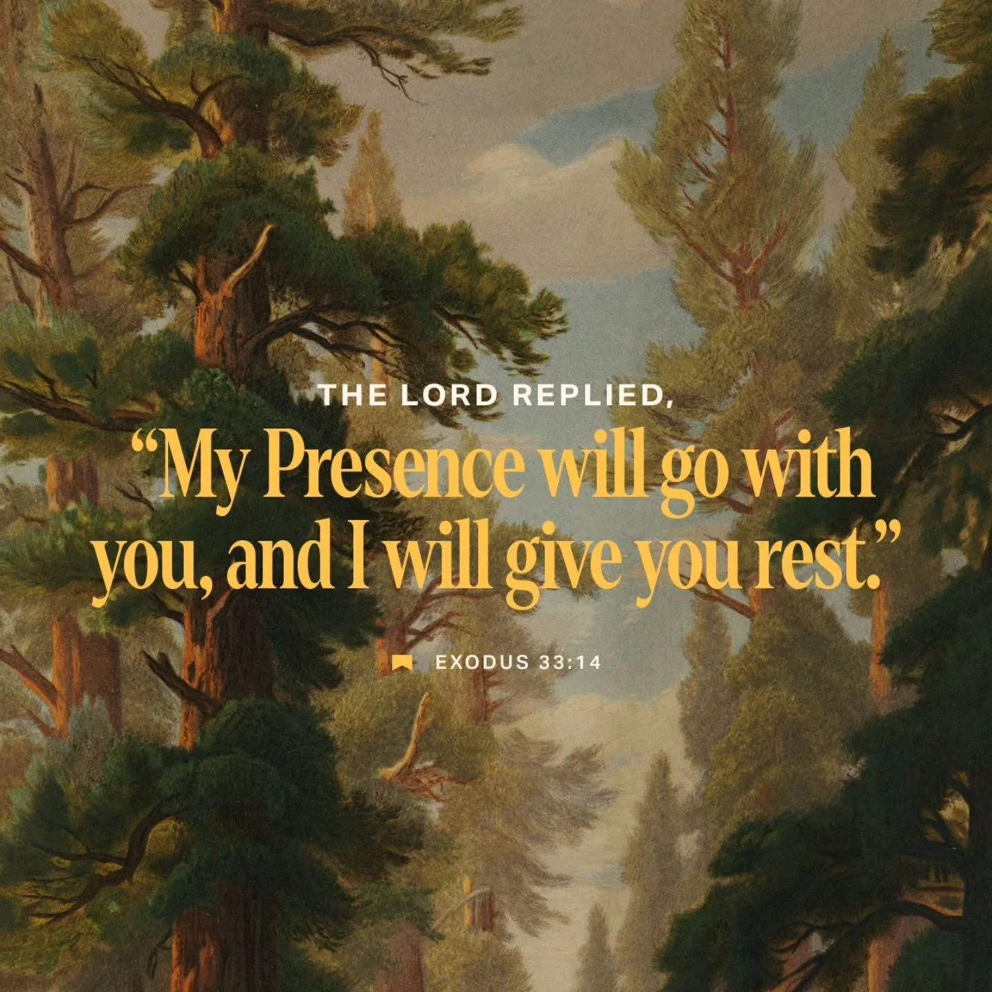 The Holy Spirit goes with us... what a beautiful peace we can have when we walk in that truth. Rest. Real rest ... from the stress, worries, fears. Rest in Christ today.