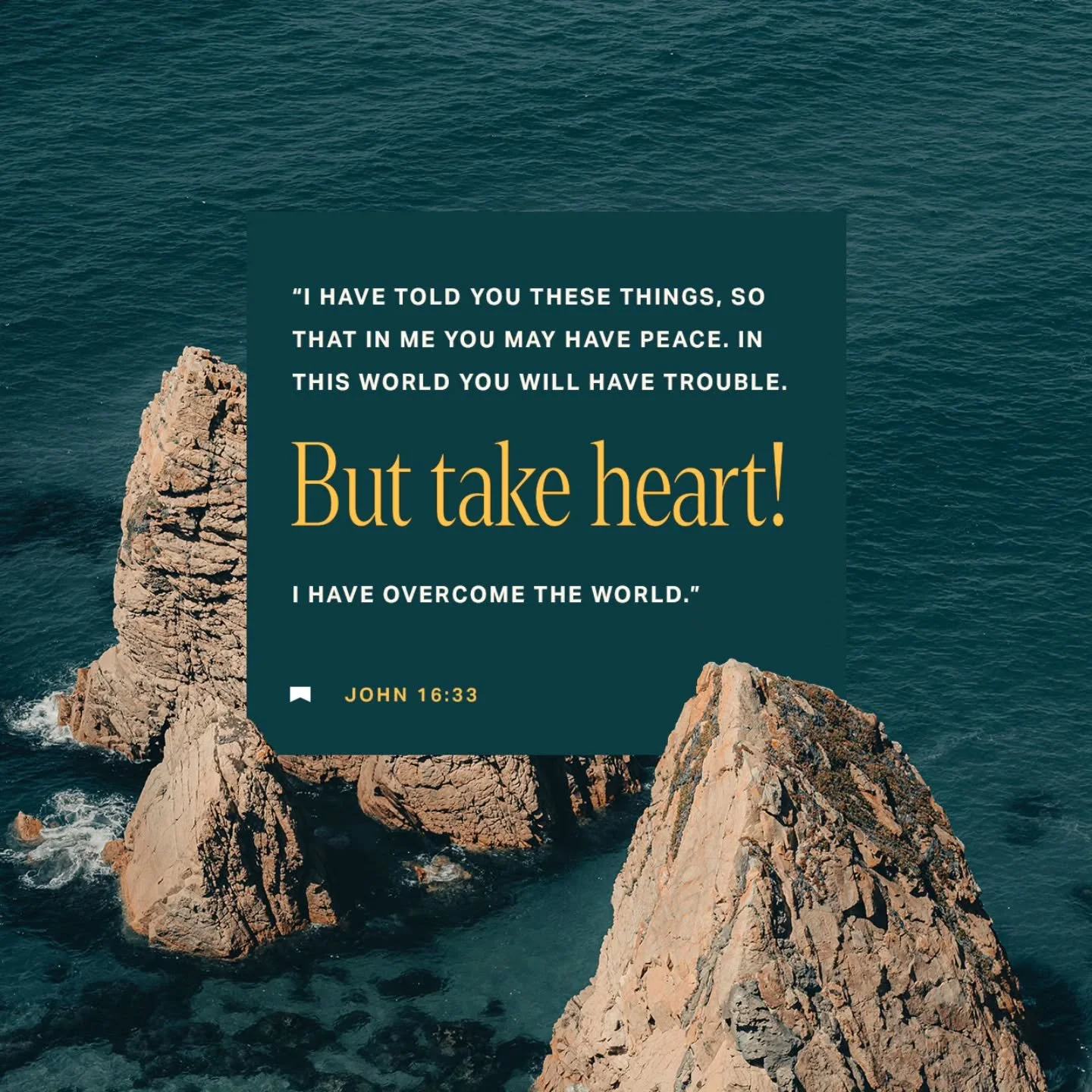 This life has its trouble but what joy it is to know peace... the Prince of Peace- the One who has overcome the world!