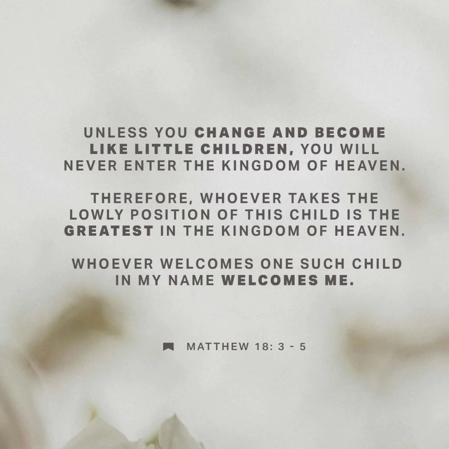 Jesus had much to say about children... He saw them, He heard them, and He challenged the adults in the room to have faith like them. What does God want to teach you about that truth today?