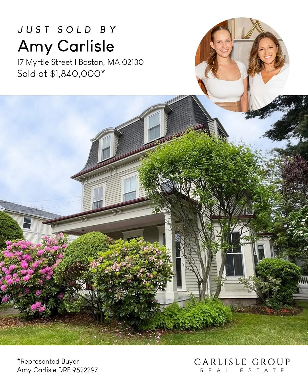 Just Sold in Jamaica Plain! 
Big congratulations to Chris and Liz on the purchase of their home in Jamaica Plain!  This grand Mansard Victorian — originally built in 1865 — is filled with timeless character and charm, from the high ceili