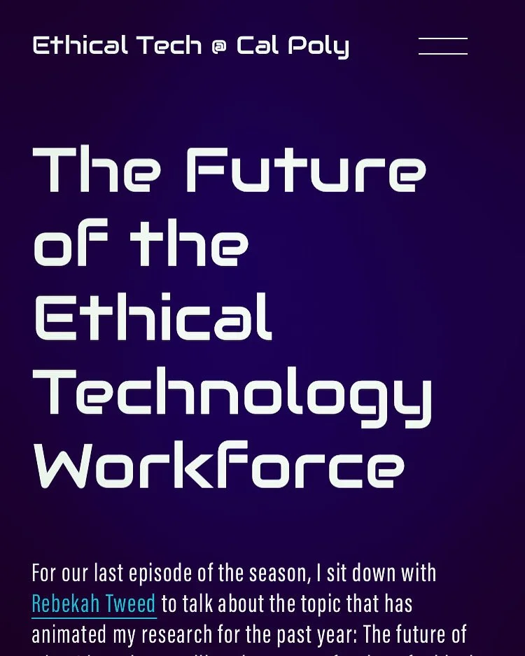 Rebekah Tweed on The Technically Human Podcast: The Future of the Ethical Technology Workforce