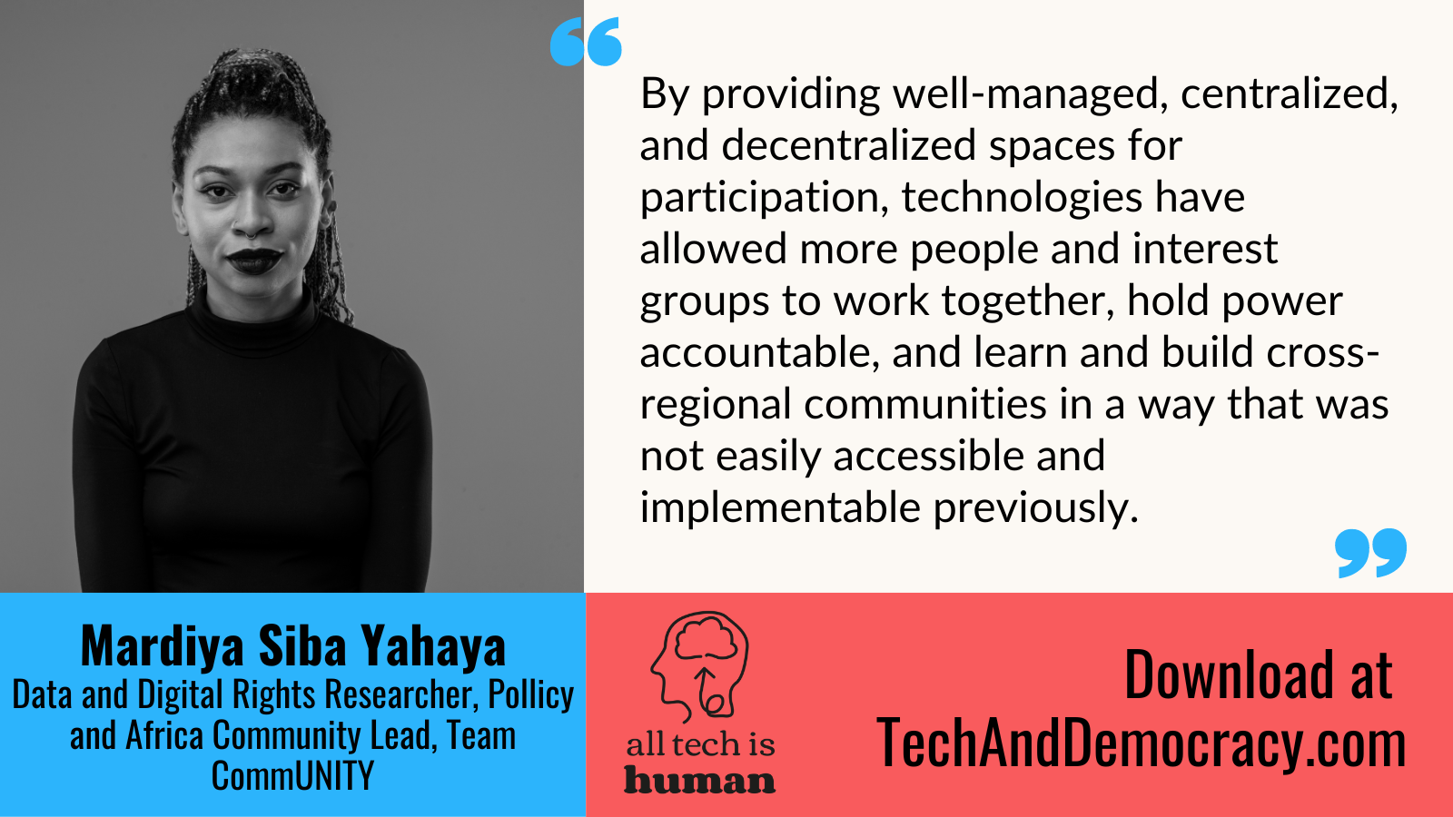 Tech and Democracy Profile: Mardiya Siba Yahaya