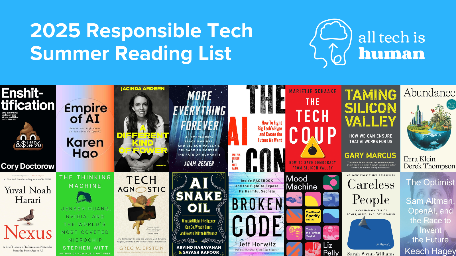 Responsible Tech Summer Reading List 2025 — All Tech Is Human