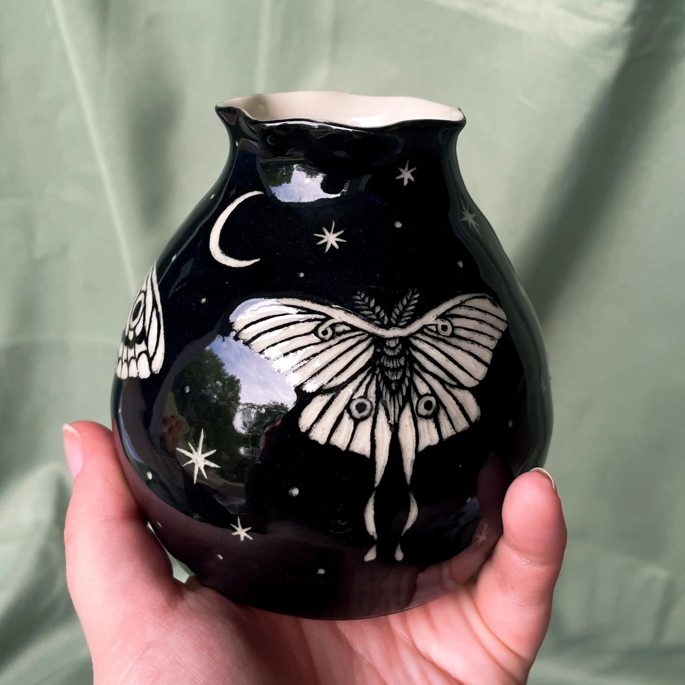 Bud Vase - Moths