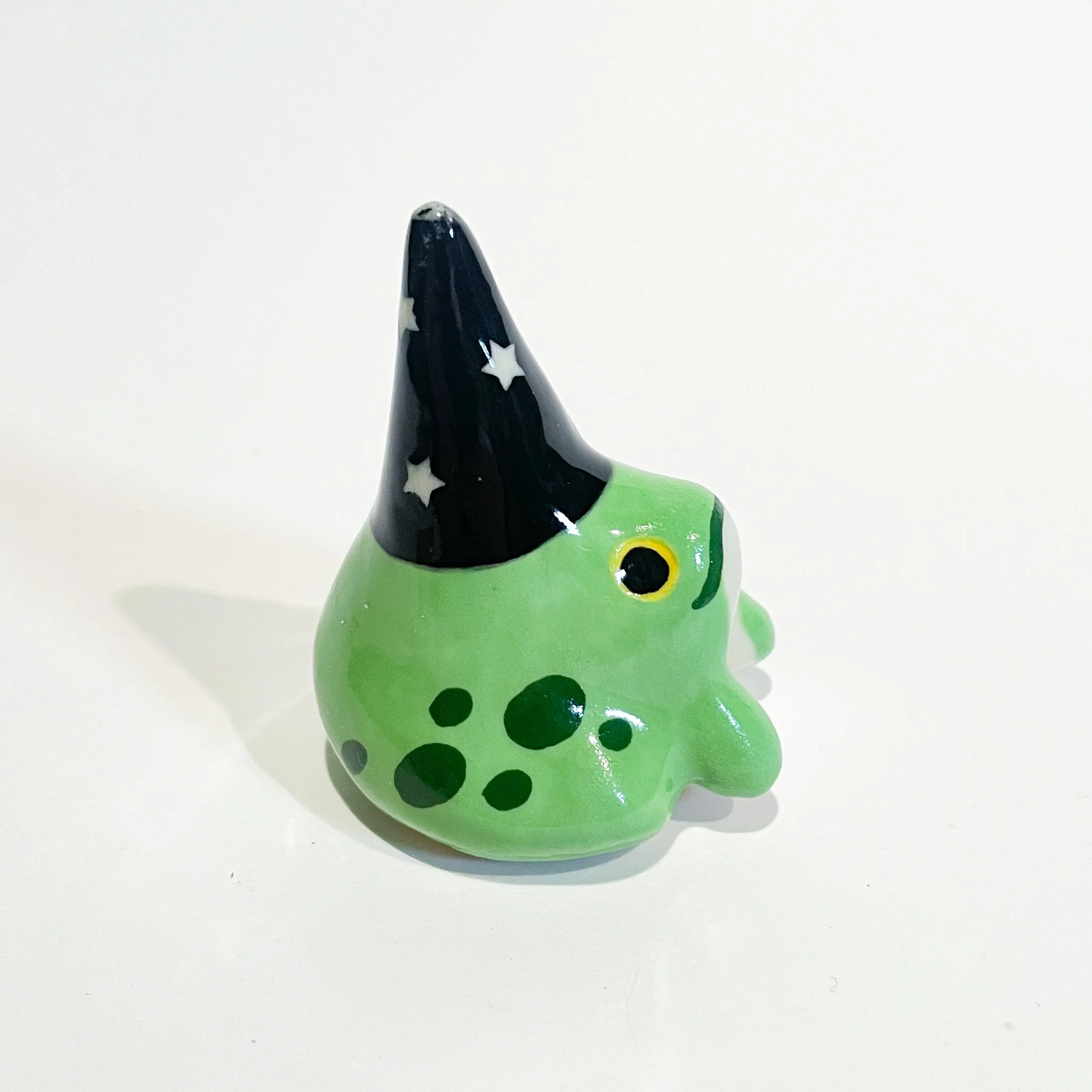 ceramic wizard frog, cactus color variation