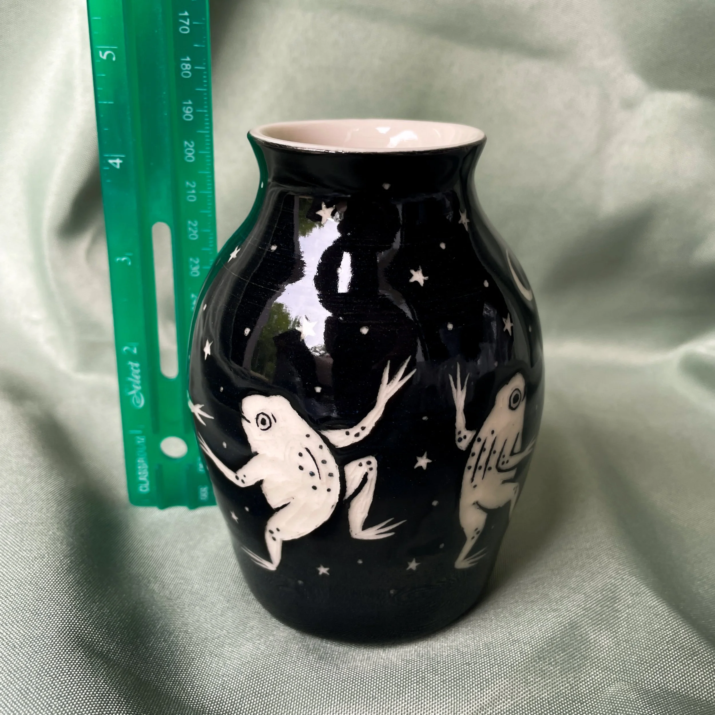 dancing frog vase with ruler.JPEG