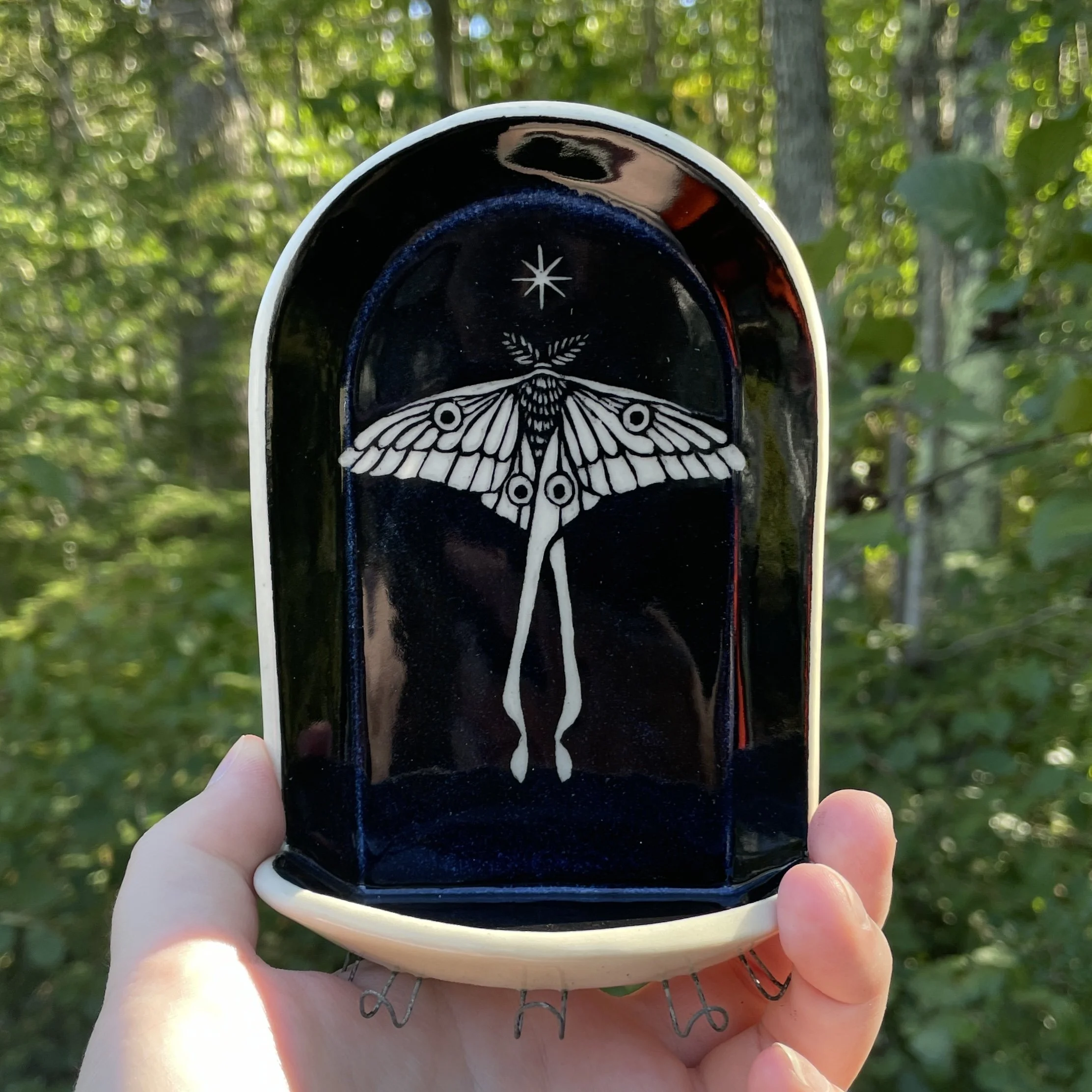 Altar Shelf with Hooks - Comet Moth
