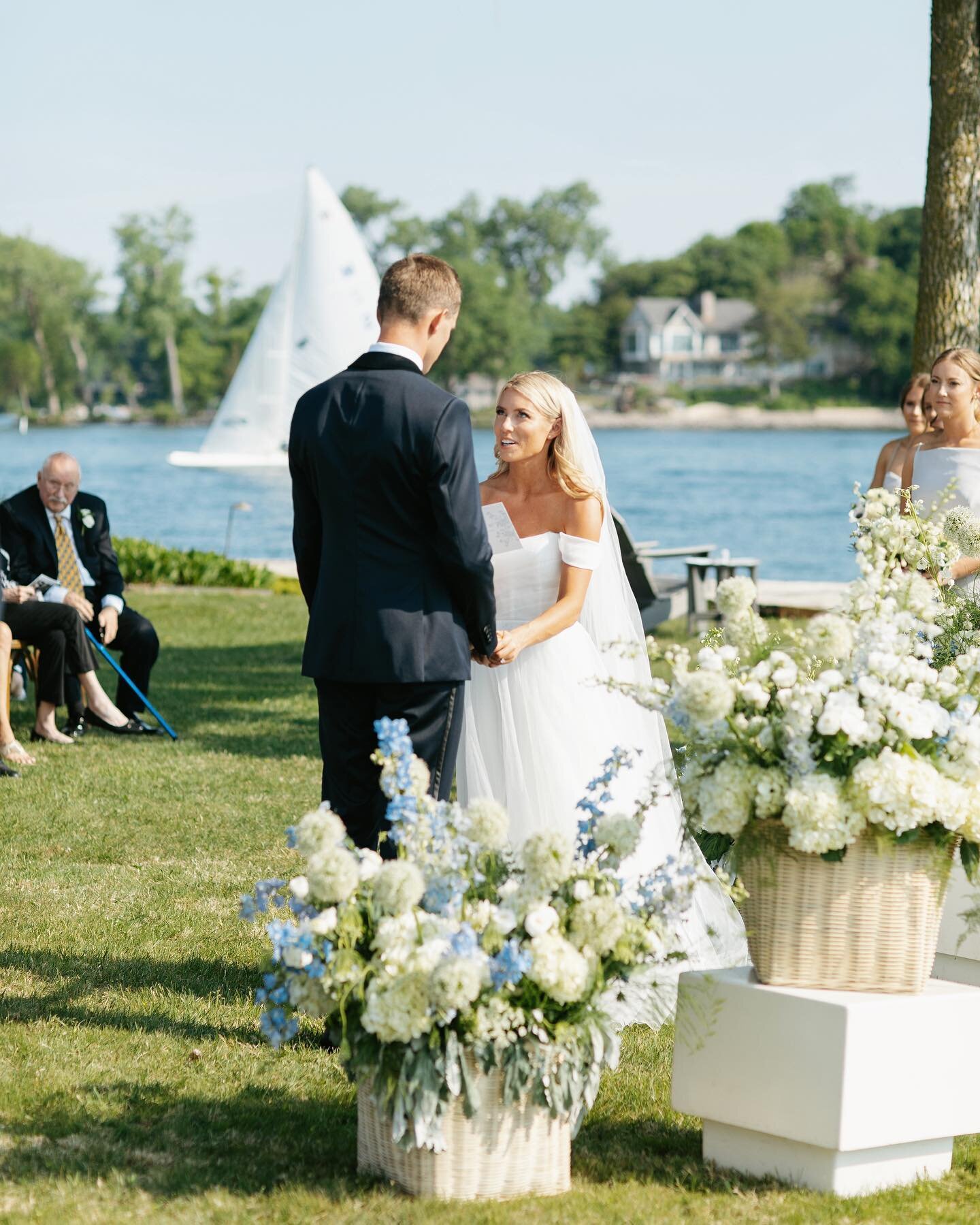 It&rsquo;s only October and we&rsquo;re already reminiscing on Minnesota summers over here &mdash; when the water is sparkling and the sun is shining ☀️⛵️ A few more photos from Grace and Griffin&rsquo;s gorgeous island ceremony!