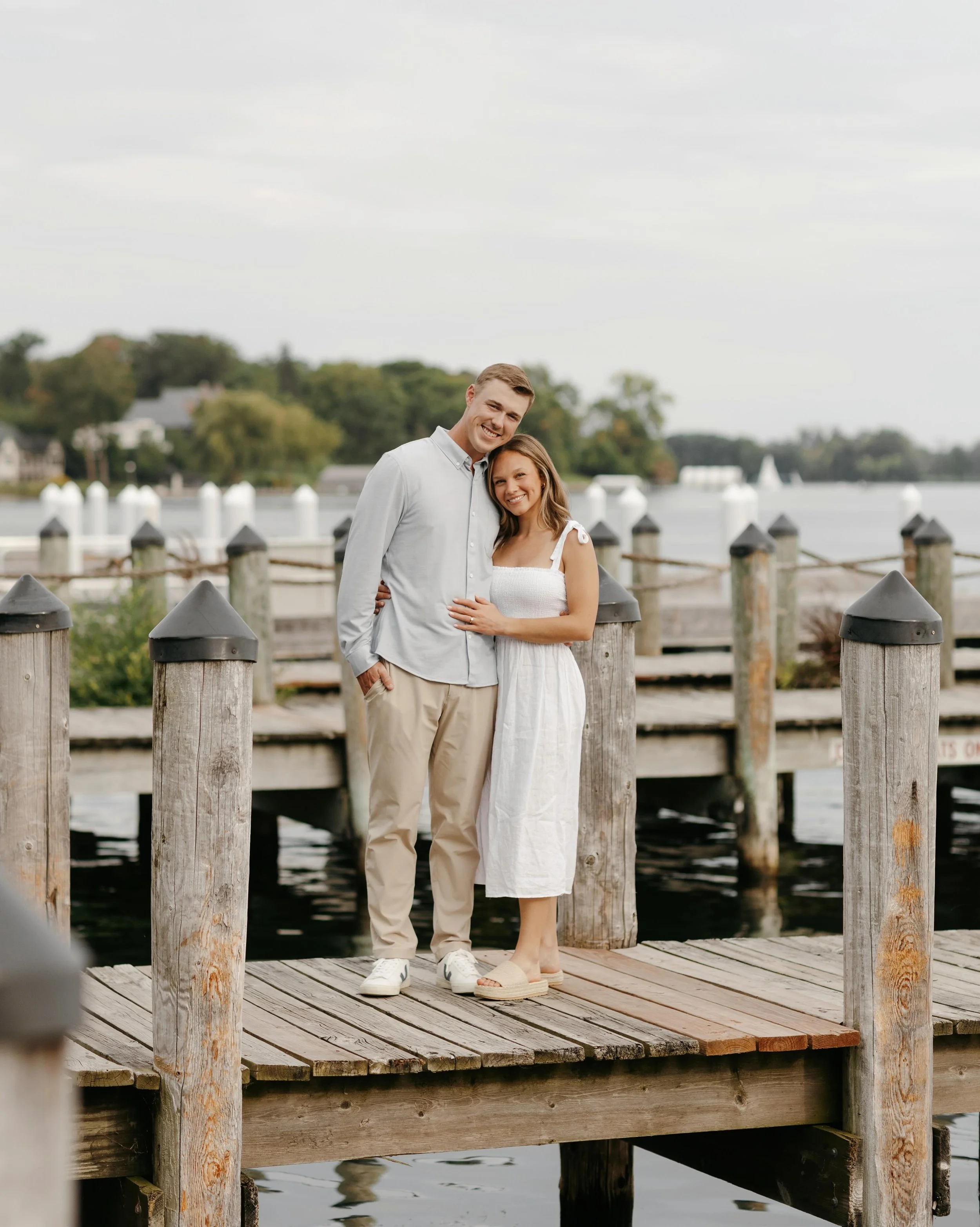 A beautiful Minnesota evening at the lake, celebrating Killeen and Jack&rsquo;s engagement 💍