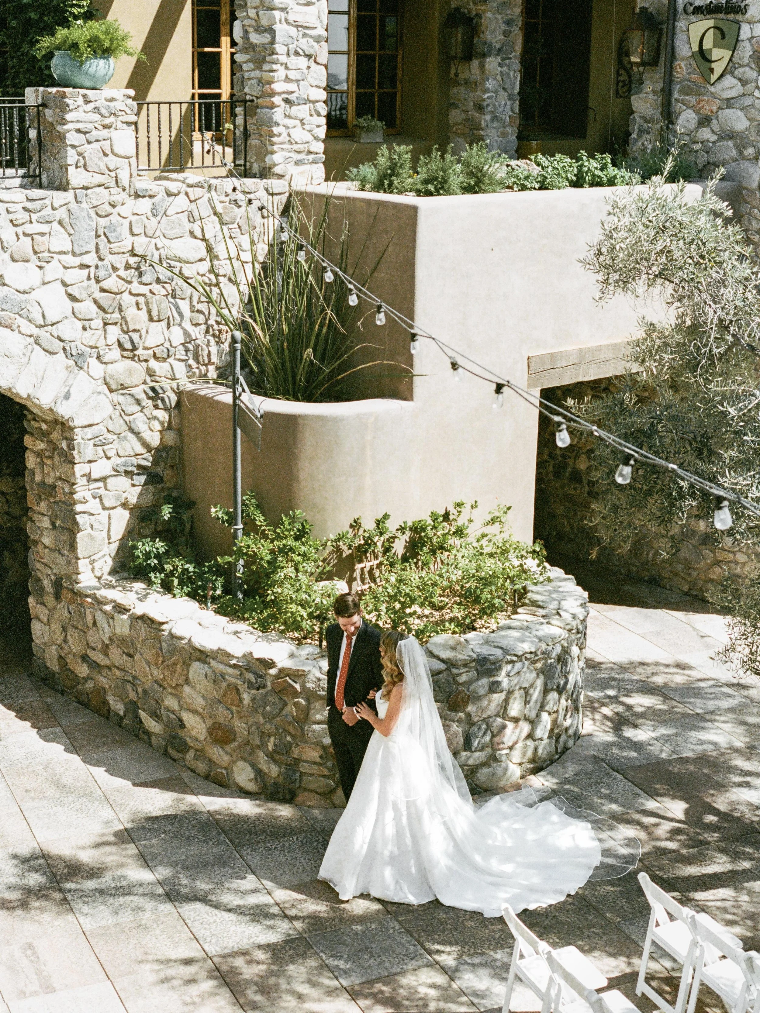 Film from India and John&rsquo;s wedding morning &mdash; surrounded by peaceful spring light and Tuscan-inspired details. 

Photo: @hael.studio 
Planner: @meant2beevents 
Venue: @desertmountainclub 
Hair &amp; Makeup: @blissfulbeauty365 
Floral: @ava