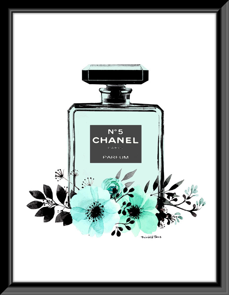 FAIRCHILD PARIS-NWT Framed Art-CHANEL Bottle
