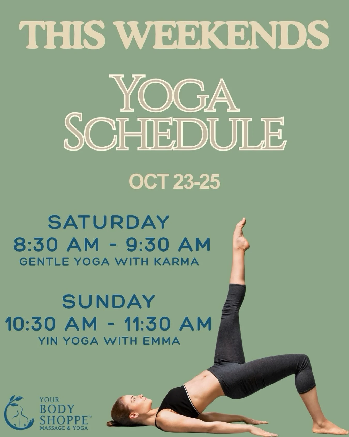 Weekend plans? We&rsquo;ve got a spot on the mat waiting for YOU! 🧘&zwj;♀️🌿🤍

Whether you&rsquo;re looking to start your Saturday with some gentle movement or slow things down with a relaxing Sunday morning flow, there&rsquo;s no better way to mak