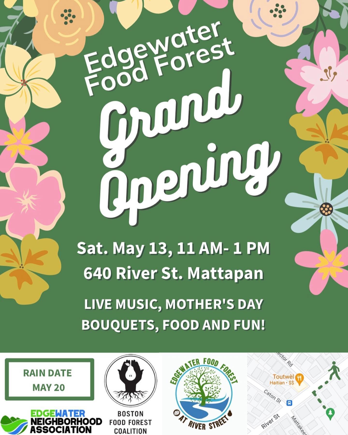 Join BFFC to celebrate the long-anticipated completion of the Edgewater Food Forest at River Street! 👏🏽👏🏾👏🏿

This food forest represents a years-long effort by dedicated community members. Help us celebrate their efforts, as well as those of th