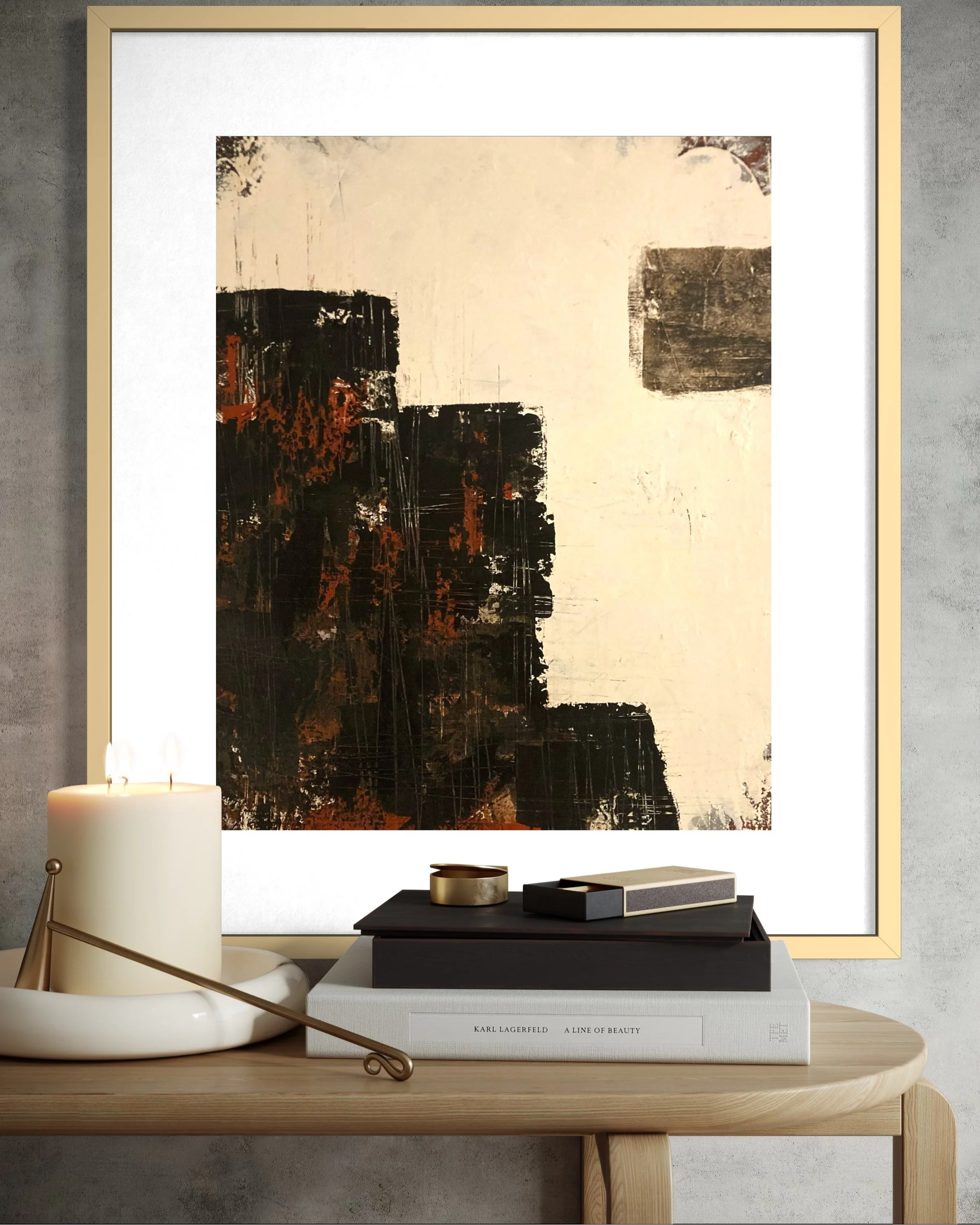 Structures & Echoes - Acrylic on paper