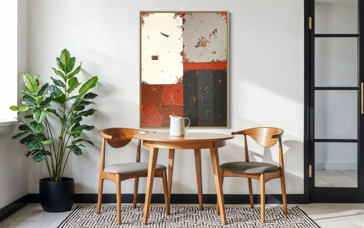 &ldquo;Grand Plans&rdquo; Acrylic on wood panel, 36x48 🎨 Available framed or unframed and ready to hang with natural wood finish sides. Visit my shop for more works&hellip; Gift certificates available. #abstractart #abstractartforsale #abstractartfo