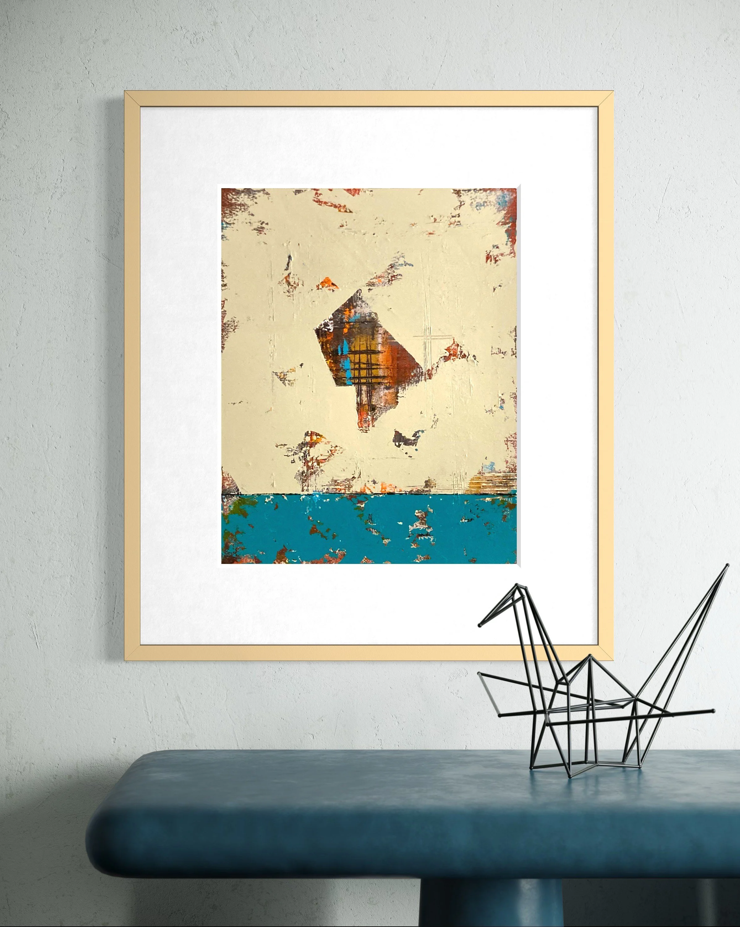 Background Music - Acrylic on paper, matted and framed or unframed