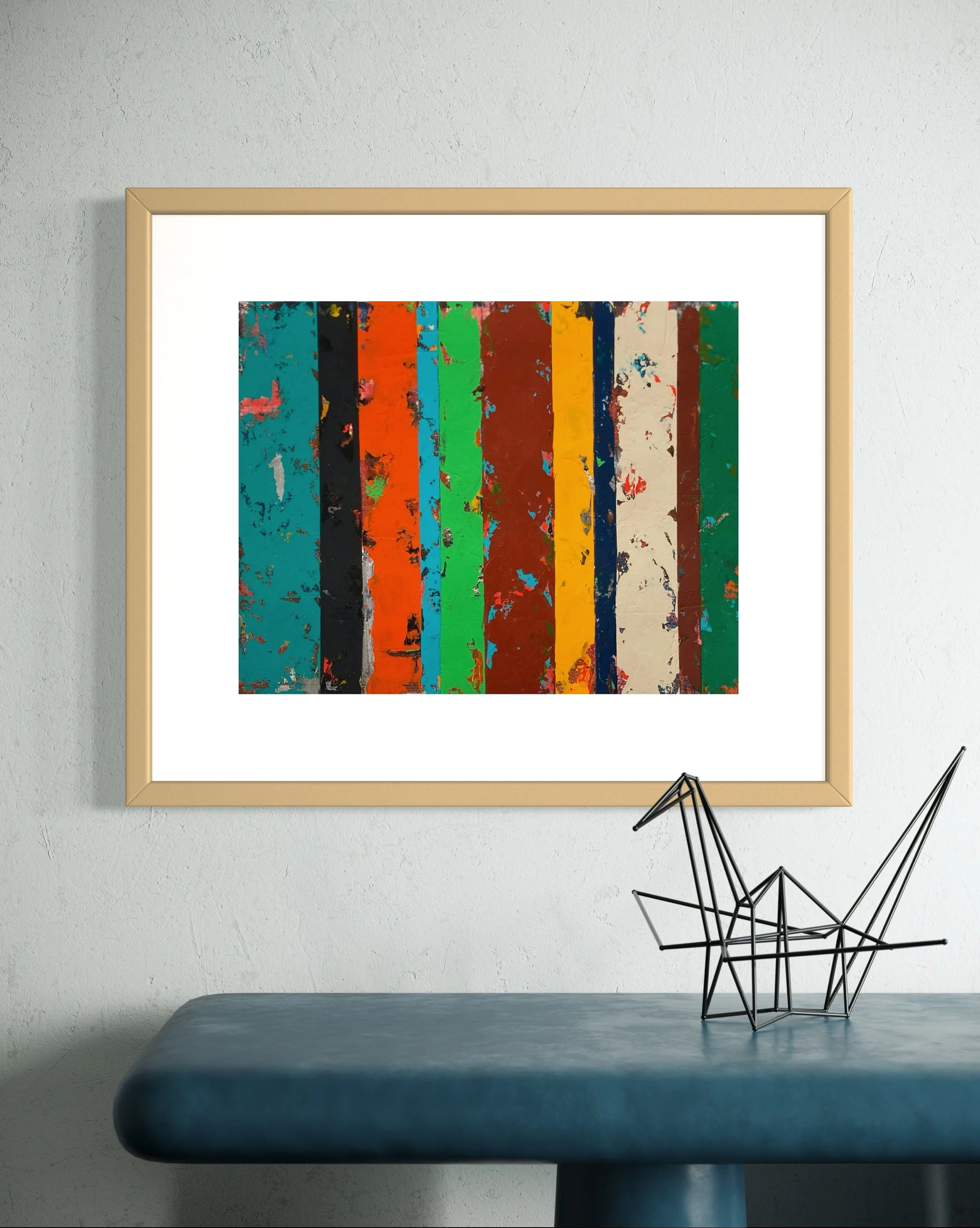 Crayola Memories - Acrylic on paper, matted and framed or unframed