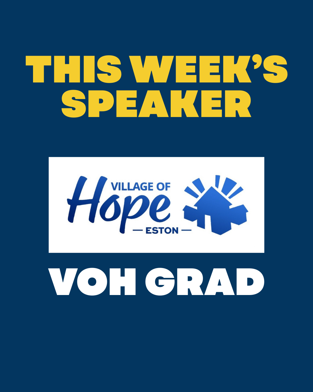 Speaker: Village of Hope Graduation