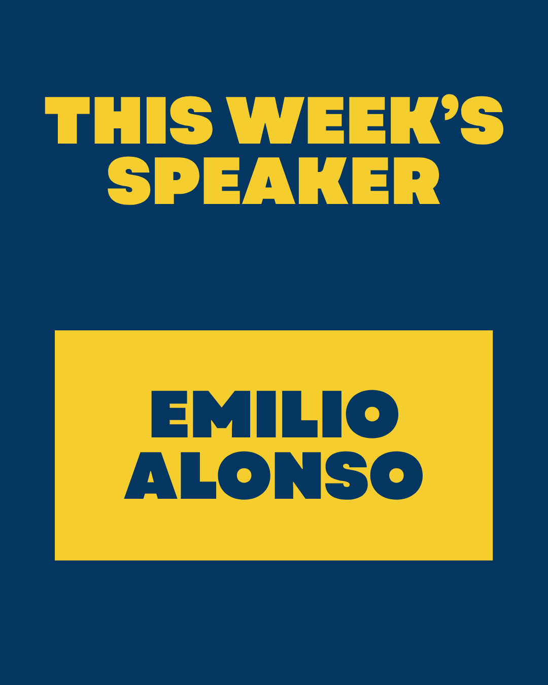 Speaker: Emilio Alonso