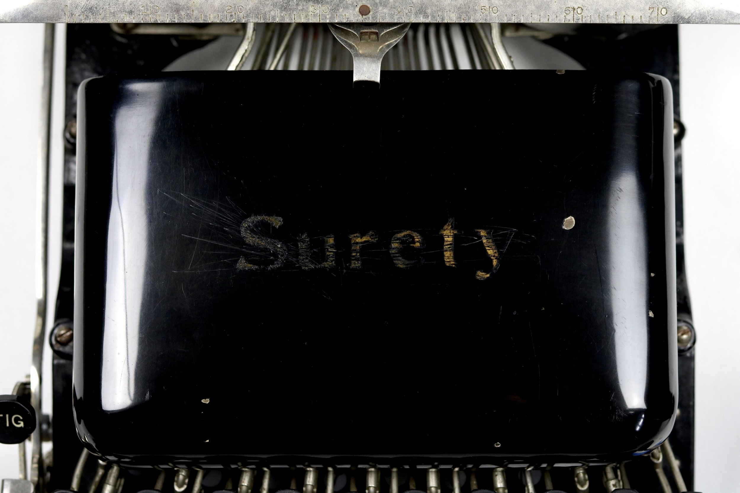 The Surety Model A Typewriter - O'Neil Adams Co. New York - The American Typewriter Co. 265 Broadway, new York