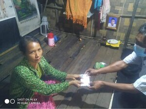 Relief near Saya Thet Gyi's village