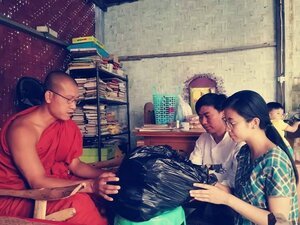 Continuing donations in Sagaing Hills