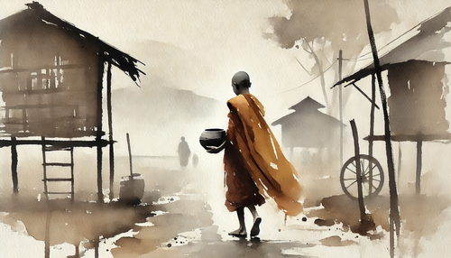 Burmese Monks Struggle to find Alms