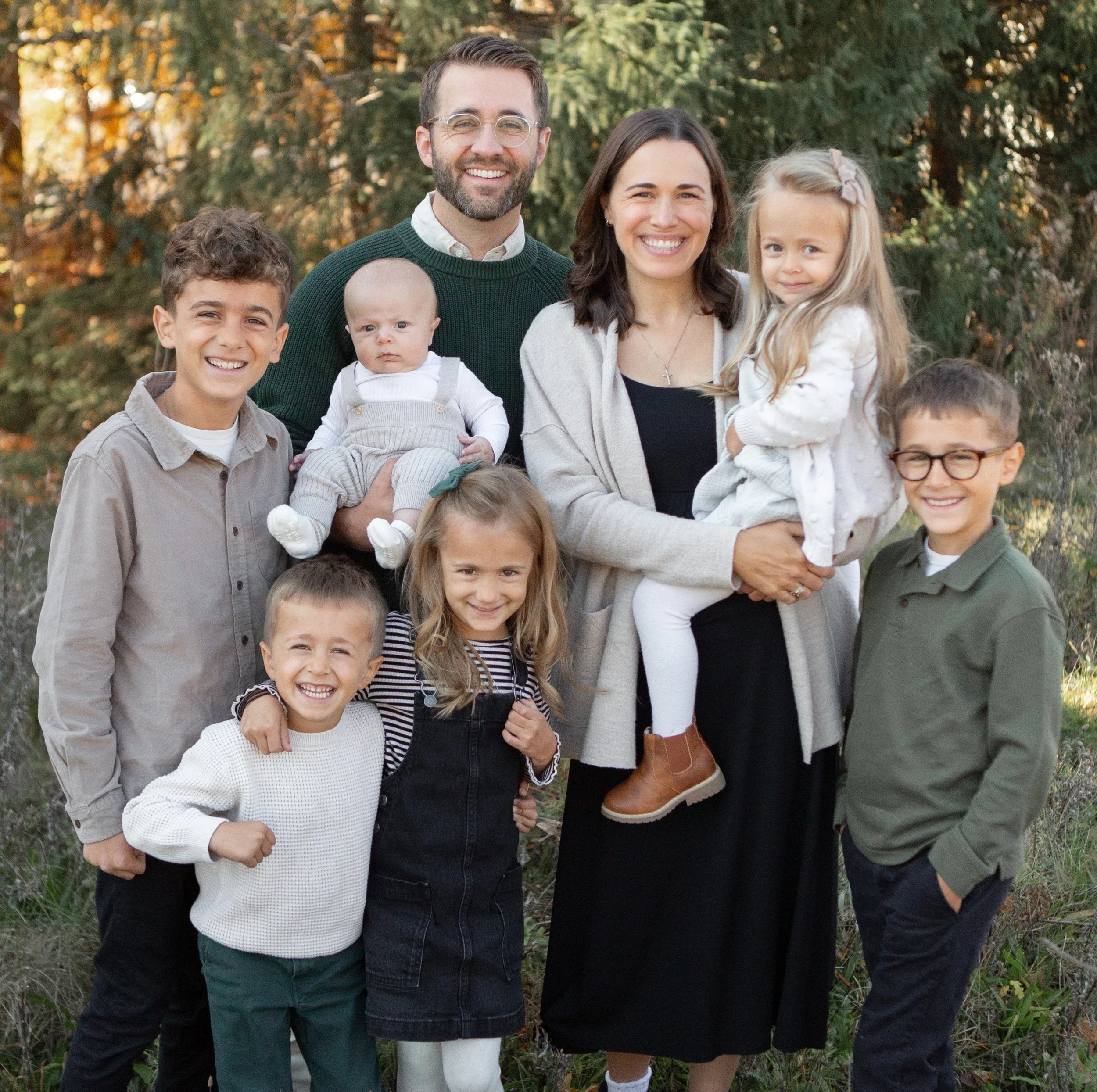 Family portrait of Dr. Titus with children outdoors – Can Invisalign Fix Overbite in Westfield, IN.