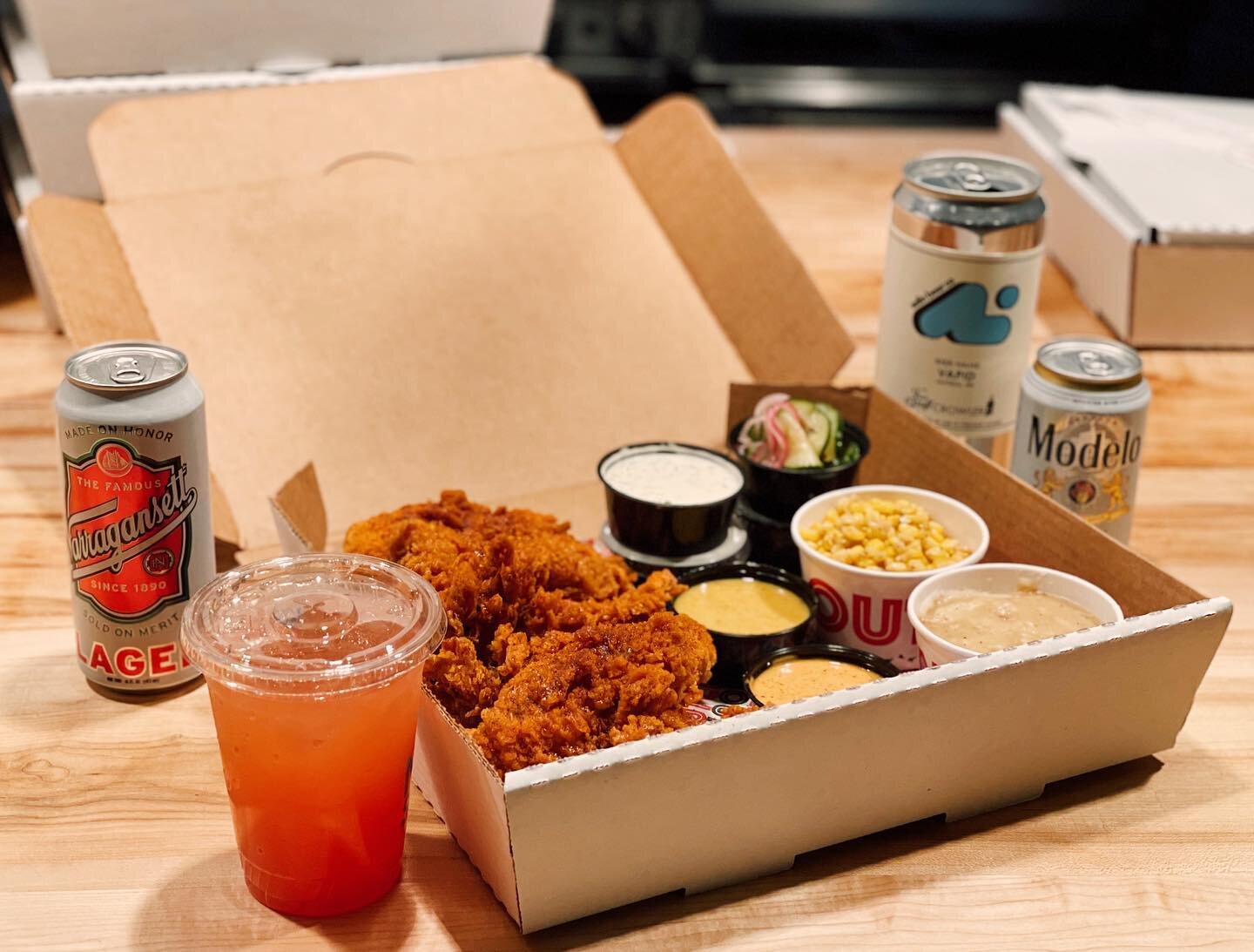 Our friends @chicknoutroc are popping up Sunday, 12/13 at JRC! 🍗 Grab a tray from them and a cocktail / beer / bottle of bubbly from us. 🍹🍺🍾 Pre-orders open tomorrow (Sat., 12/12) at 10a. ⏰ Link in their bio.