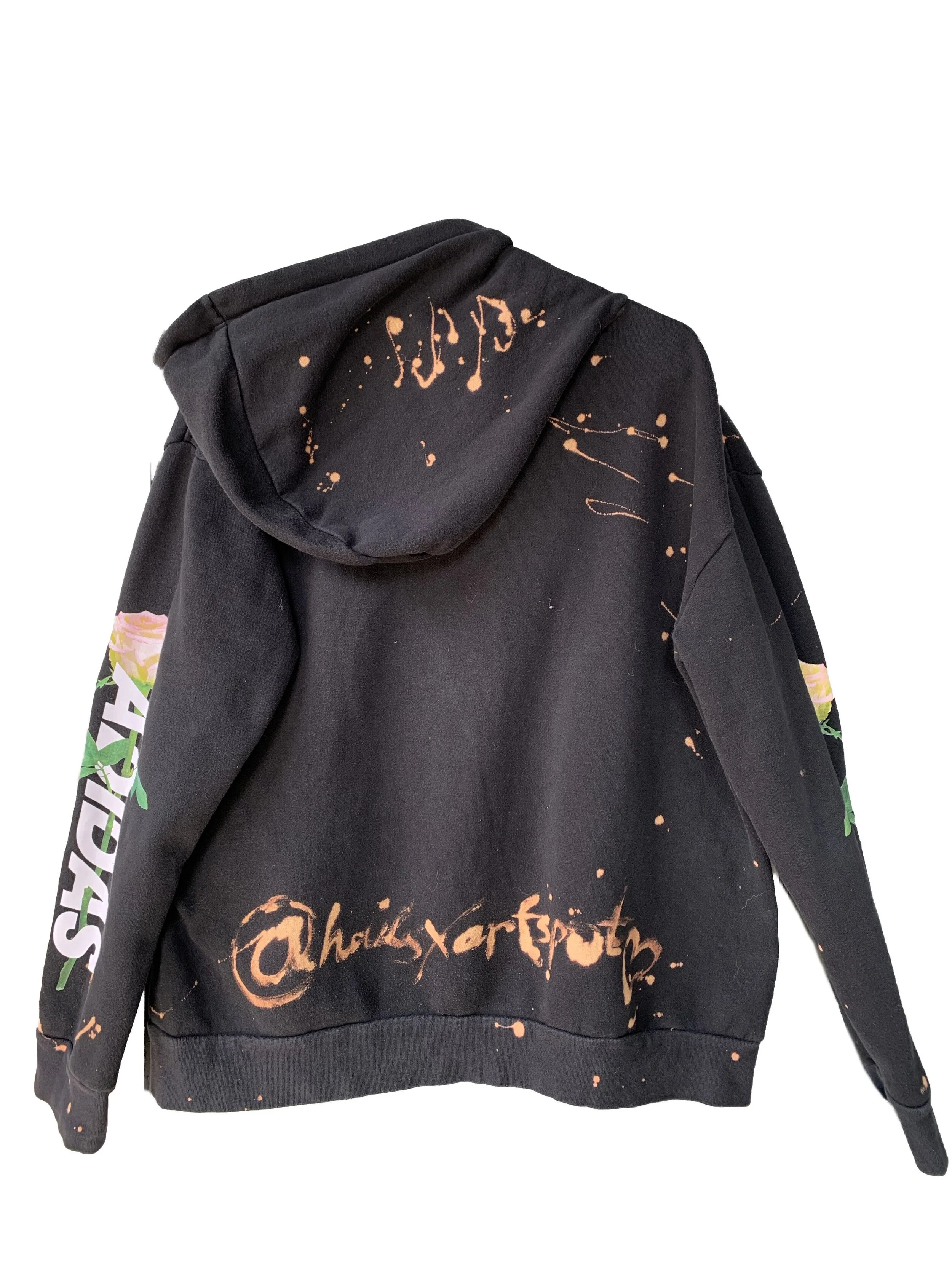 Bleach Painted Hoodie — HAILSXARTSPOT