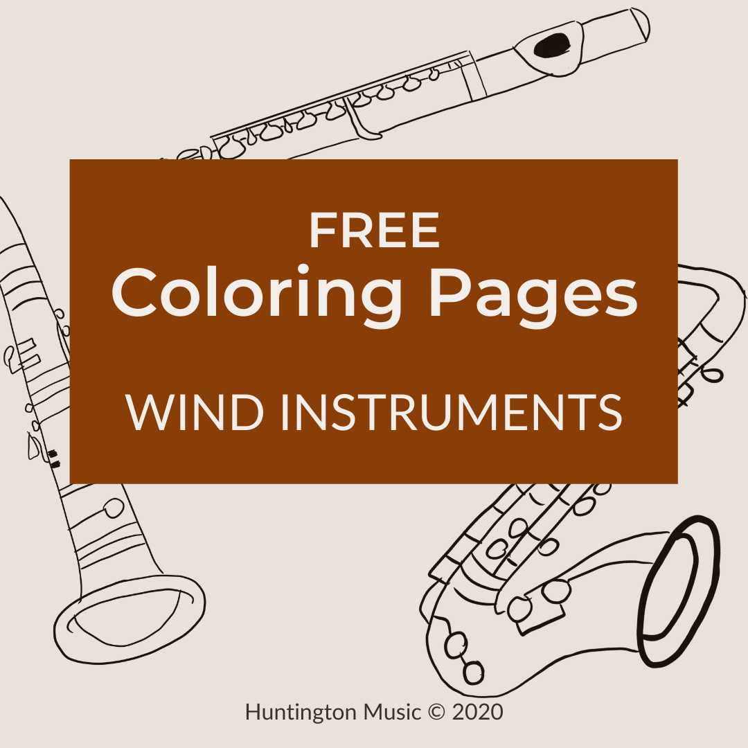 Coloring Pages: Wind Instruments — Huntington Music